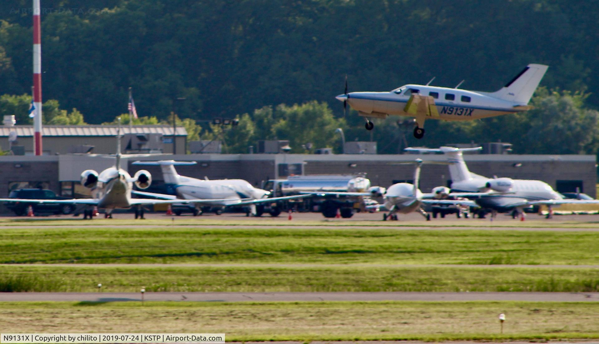 N9131X, 1987 Piper PA-46-310P Malibu C/N 4608083, Departing 14 at STP.