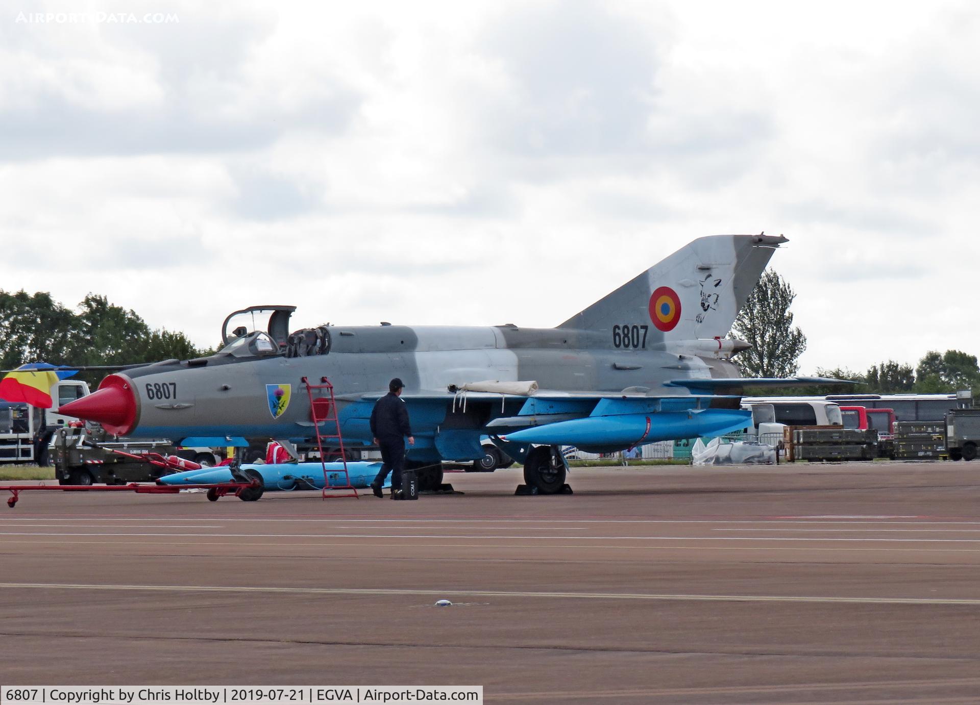 6807, Mikoyan-Gurevich MiG-21MF-75 Lancer C C/N 96006807/0523, On static display at RIAT Fairford 2019