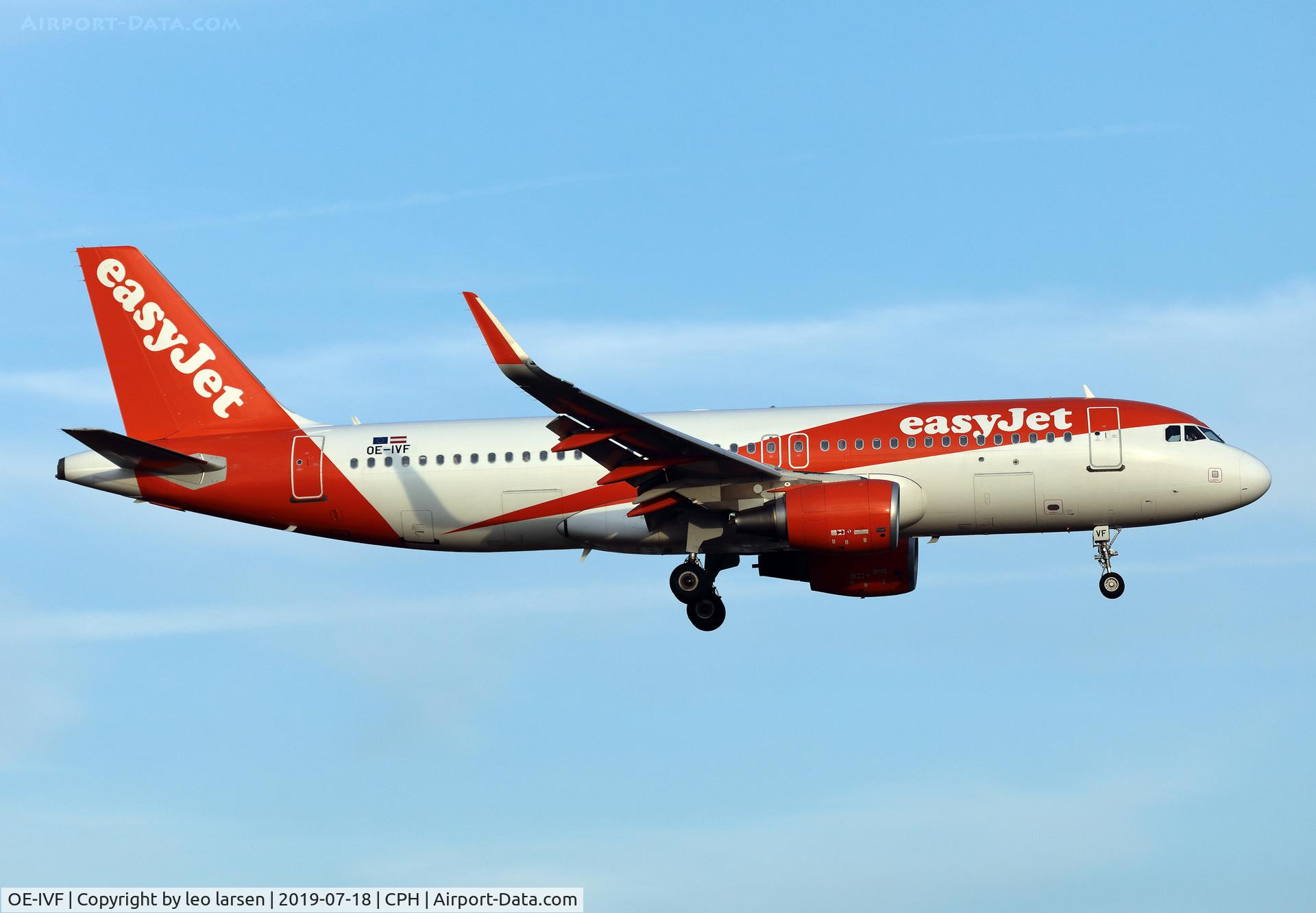 OE-IVF, 2016 Airbus A320-214 C/N 7177, Copenhagen 18.7.2019 on final to R-22L