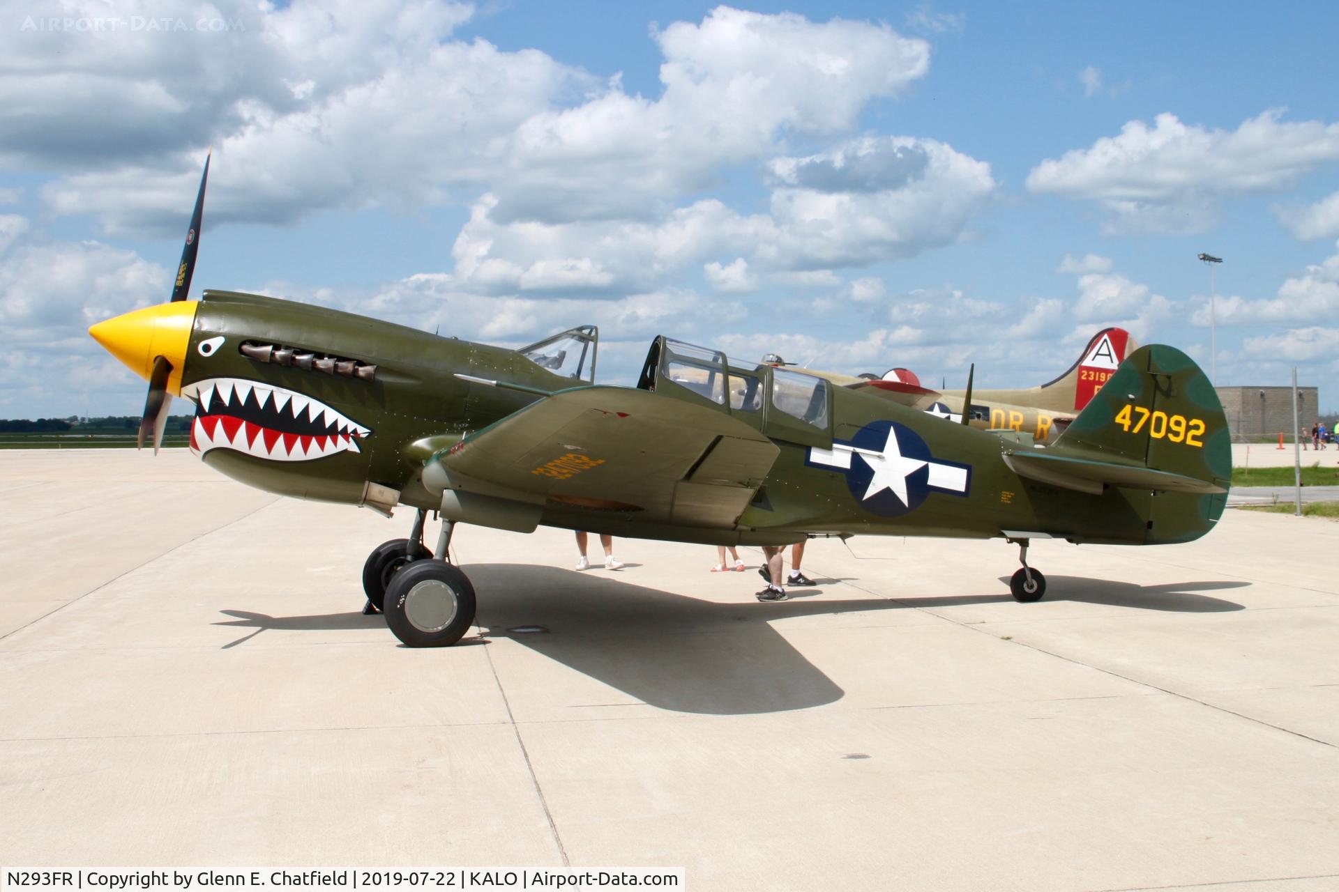 N293FR, 1944 Curtiss TP-40N Warhawk C/N 42-104721 (28483), On display