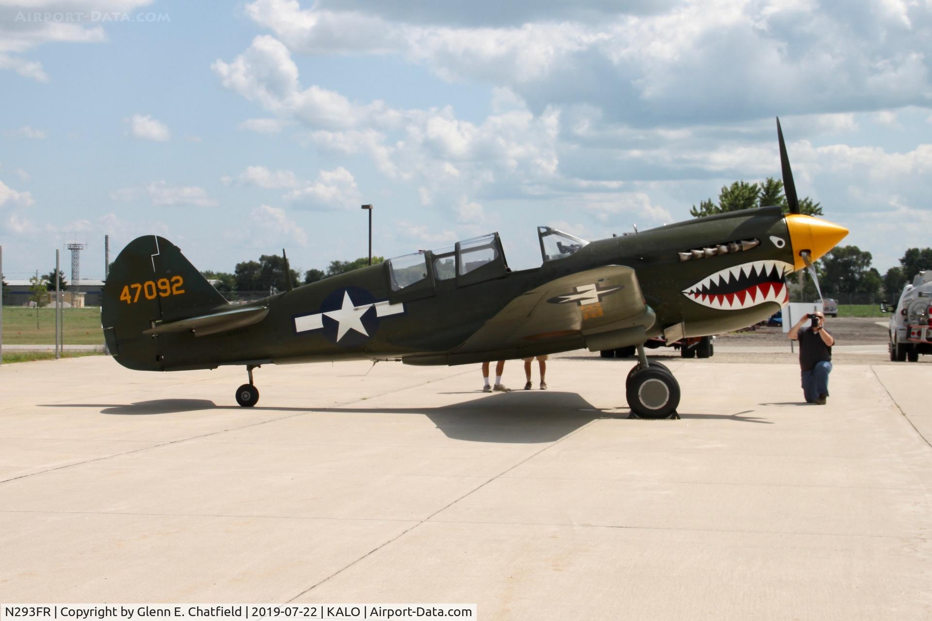 N293FR, 1944 Curtiss TP-40N Warhawk C/N 42-104721 (28483), On display