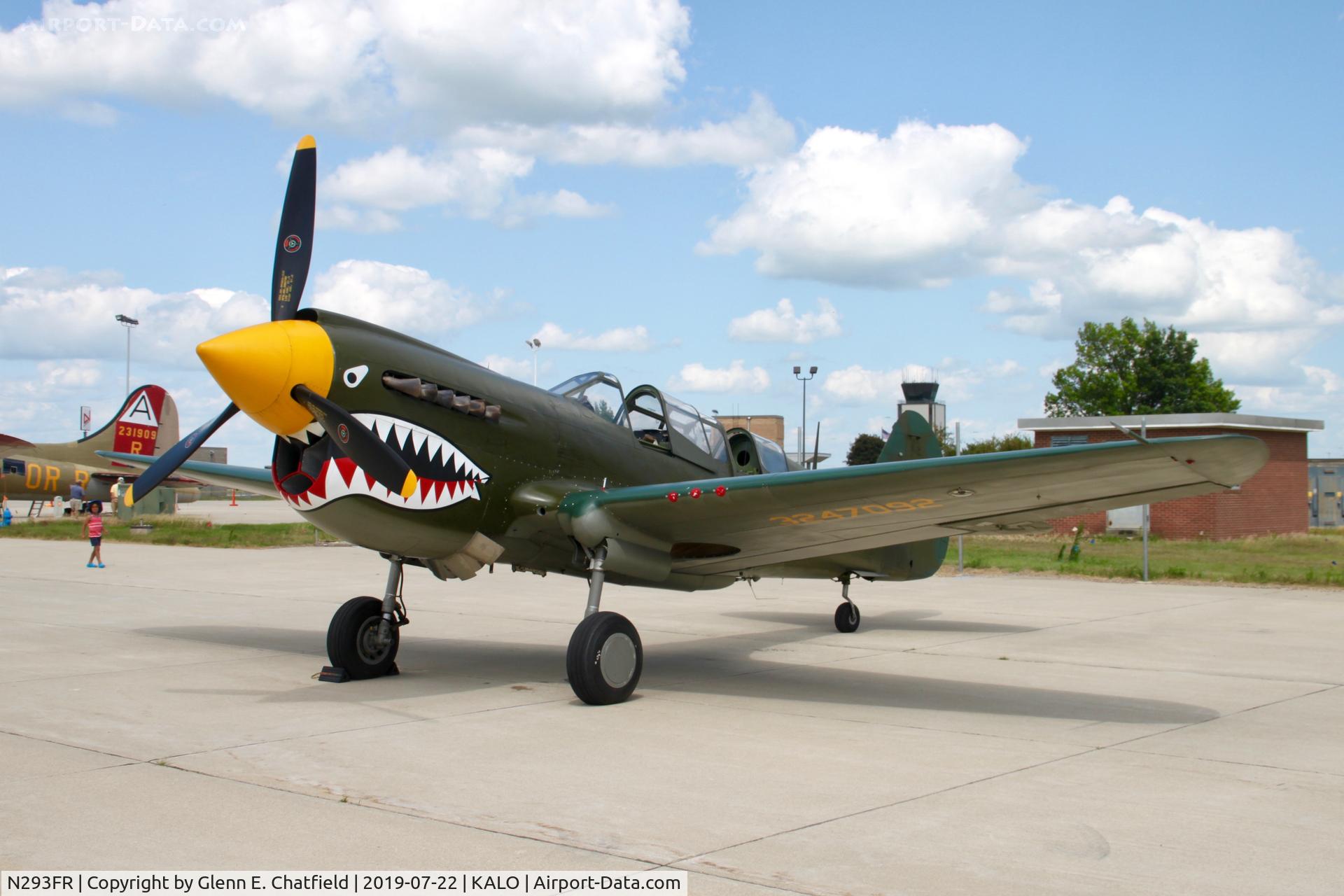 N293FR, 1944 Curtiss TP-40N Warhawk C/N 42-104721 (28483), On display