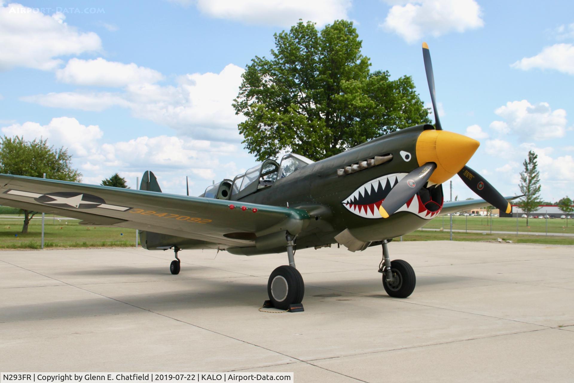 N293FR, 1944 Curtiss TP-40N Warhawk C/N 42-104721 (28483), On display