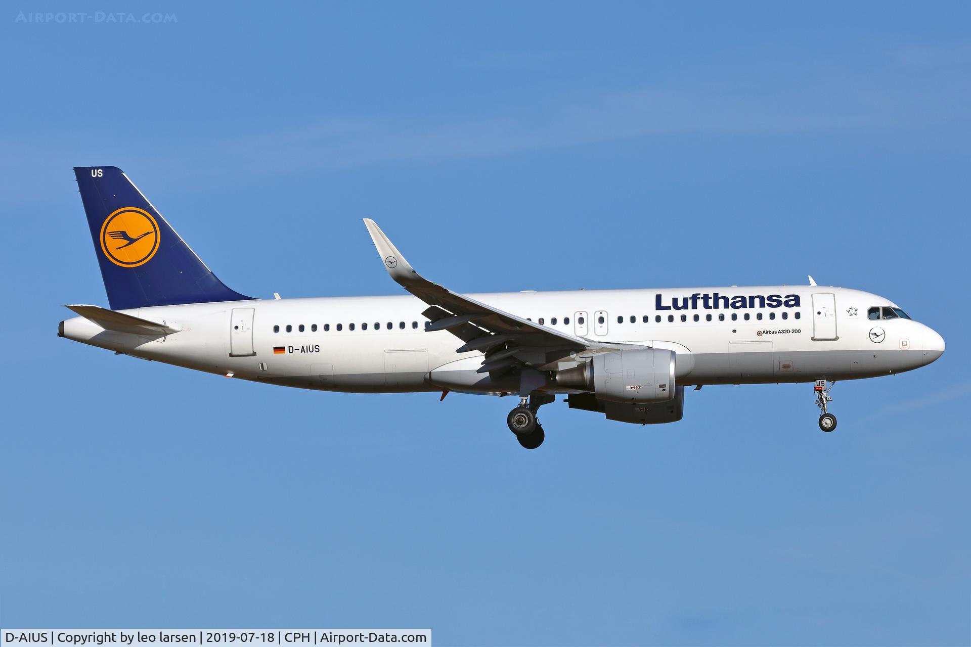 D-AIUS, 2016 Airbus A320-214 C/N 7024, Copenhagen 18.7.2019 on final to R-22L