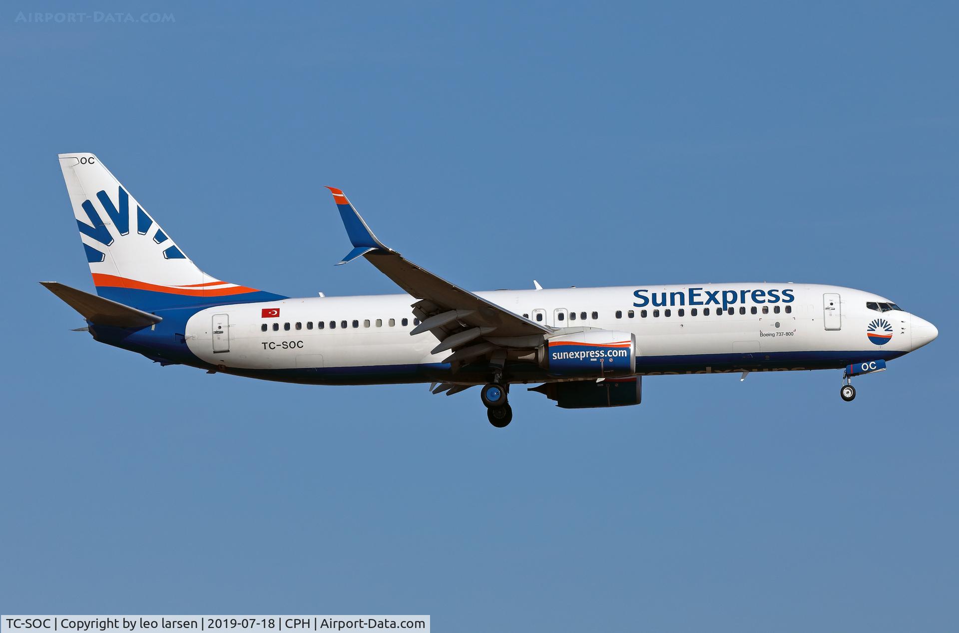 TC-SOC, 2017 Boeing 737-8HC C/N 61333, Copenhagen 18.7.2019 on final to R-22L