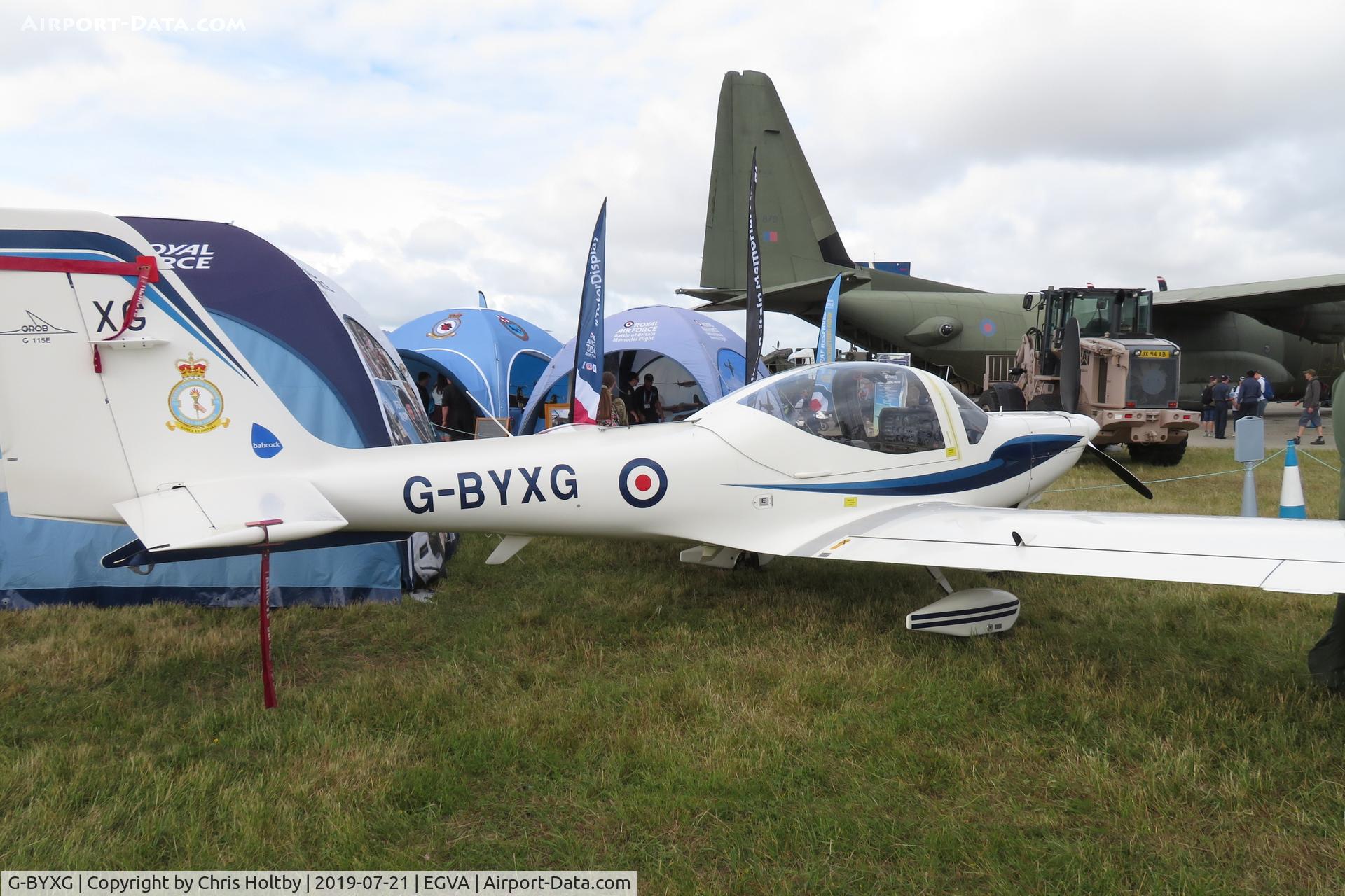 G-BYXG, 2001 Grob G-115E Tutor T1 C/N 82167/E, Static at Fairford 2019 RIAT