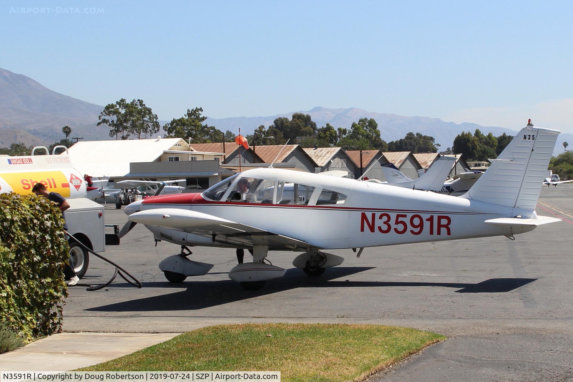 N3591R, 1970 Piper PA-28-180 Cherokee C/N 28-5704, 1970 Piper PA-28-180 CHEROKEE, Lycoming  O&VO-360 180 Hp, at SZP Fuel Dock