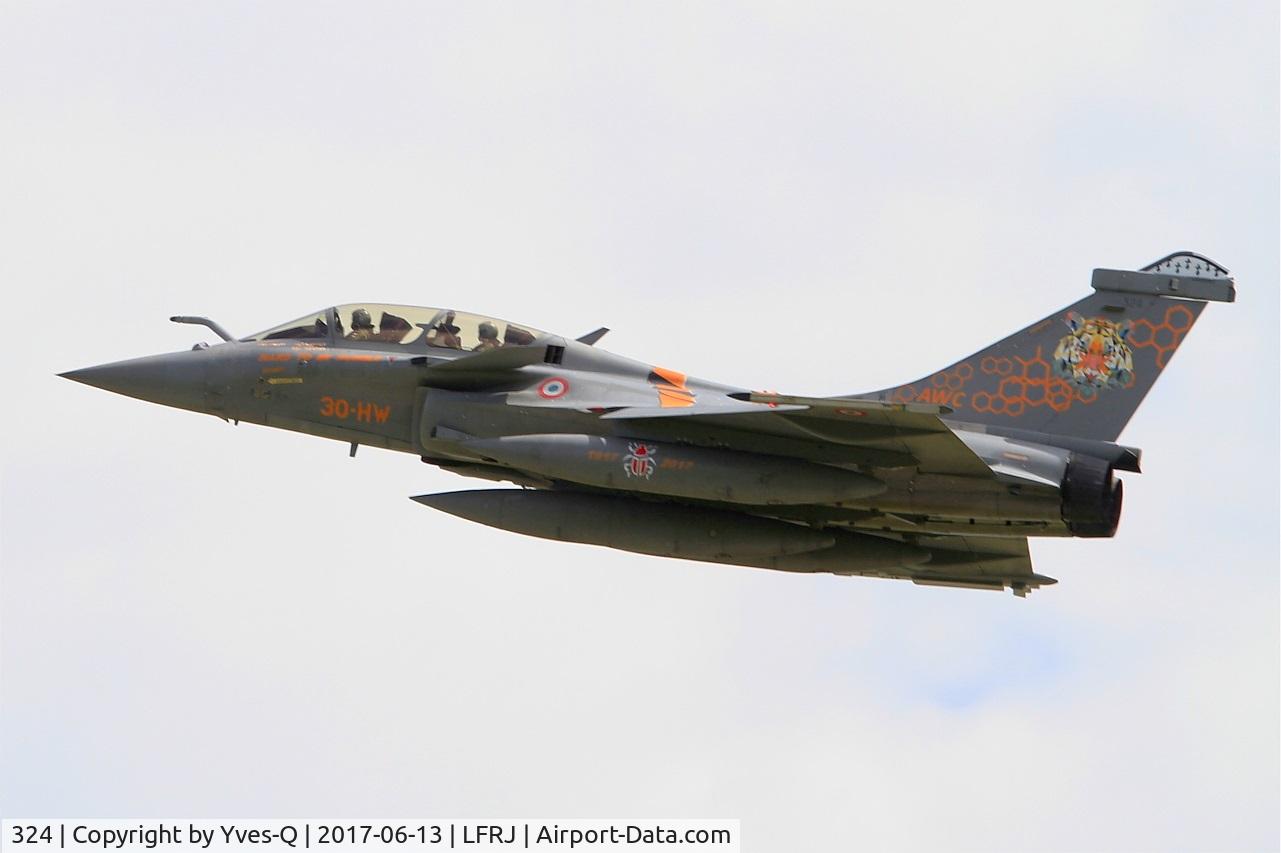 324, Dassault Rafale B C/N 324a, Dassault Rafale B, Take off rwy 08, Landivisiau Naval Air Base (LFRJ) Tiger Meet 2017