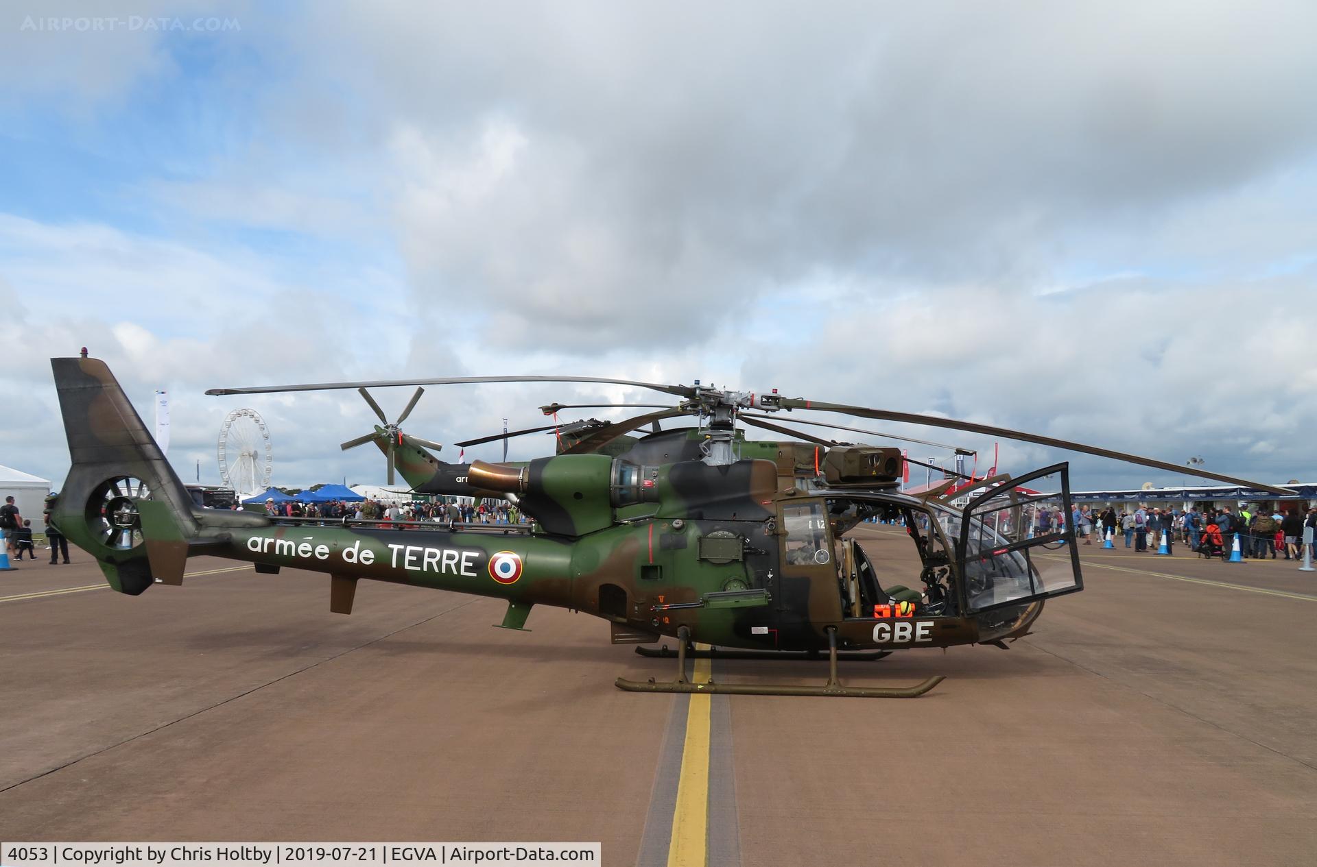 4053, Aerospatiale SA-342M Gazelle C/N 2053, On static display at RIAT 2019 RAF Fairford