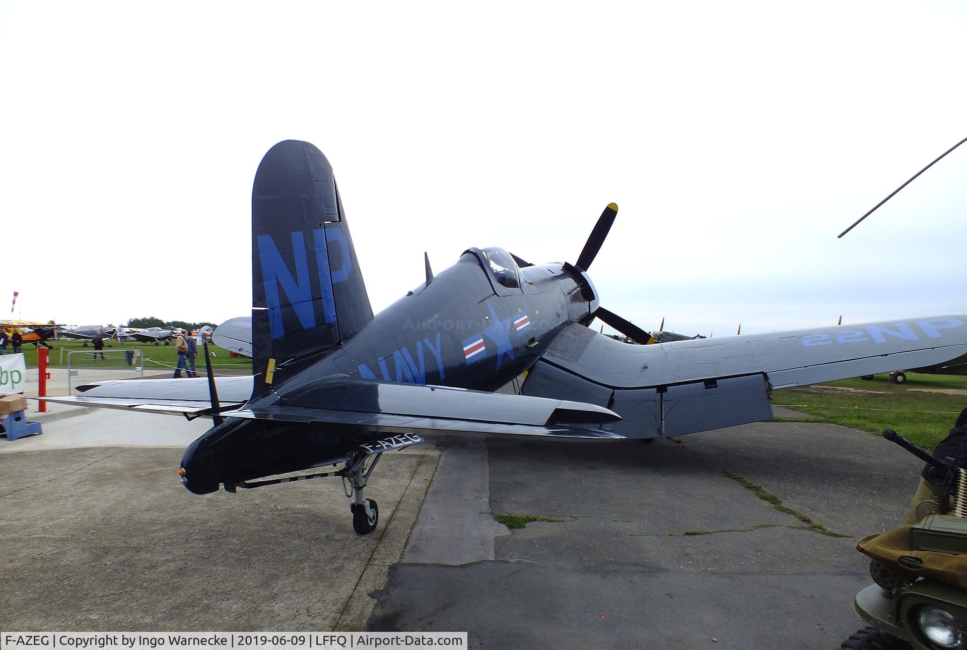 F-AZEG, 1944 Vought F4U-5NL Corsair C/N 124-724, Vought F4U-5NL Corsair at the meeting aerien 2019, La-Ferte-Alais