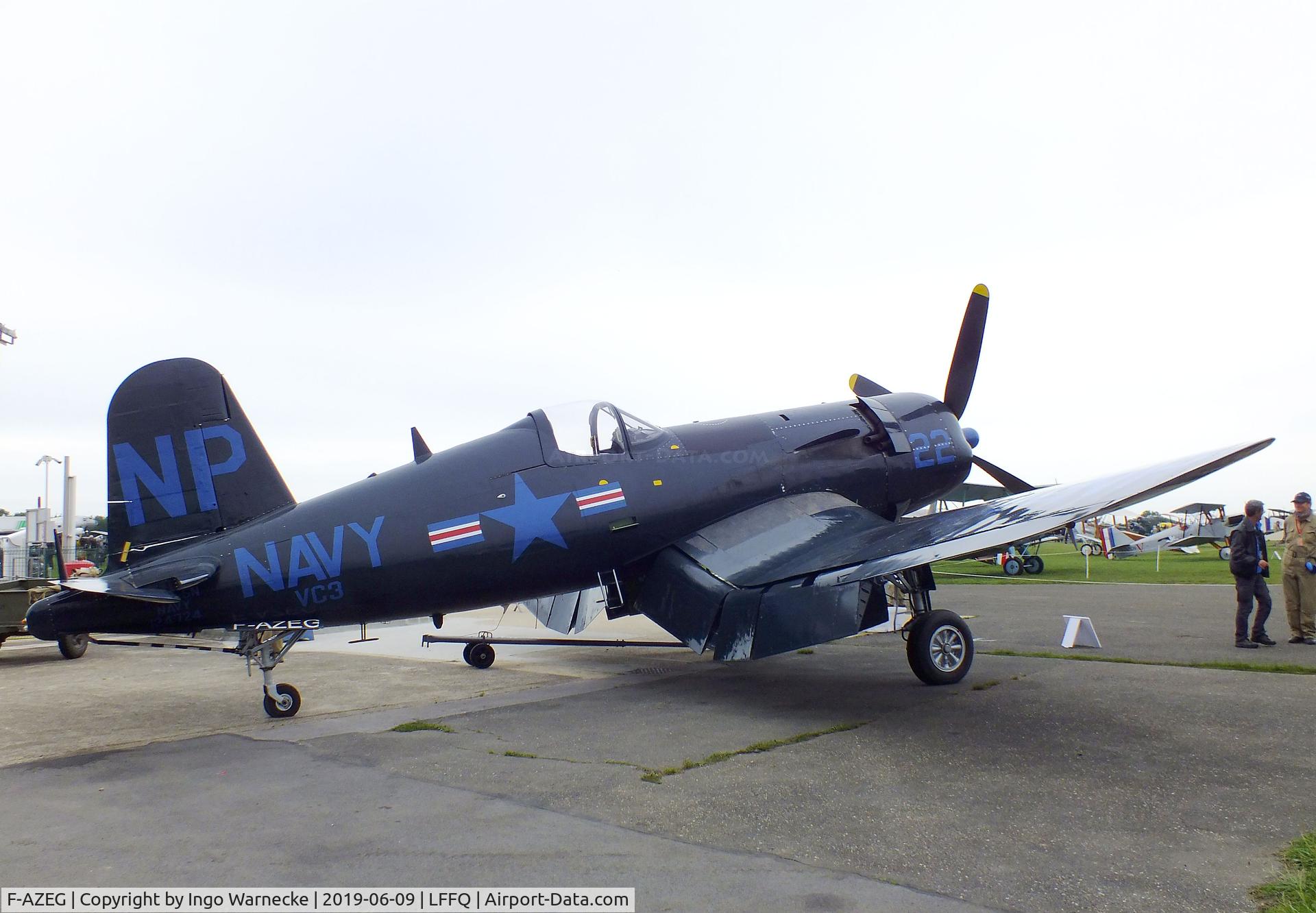 F-AZEG, 1944 Vought F4U-5NL Corsair C/N 124-724, Vought F4U-5NL Corsair at the meeting aerien 2019, La-Ferte-Alais