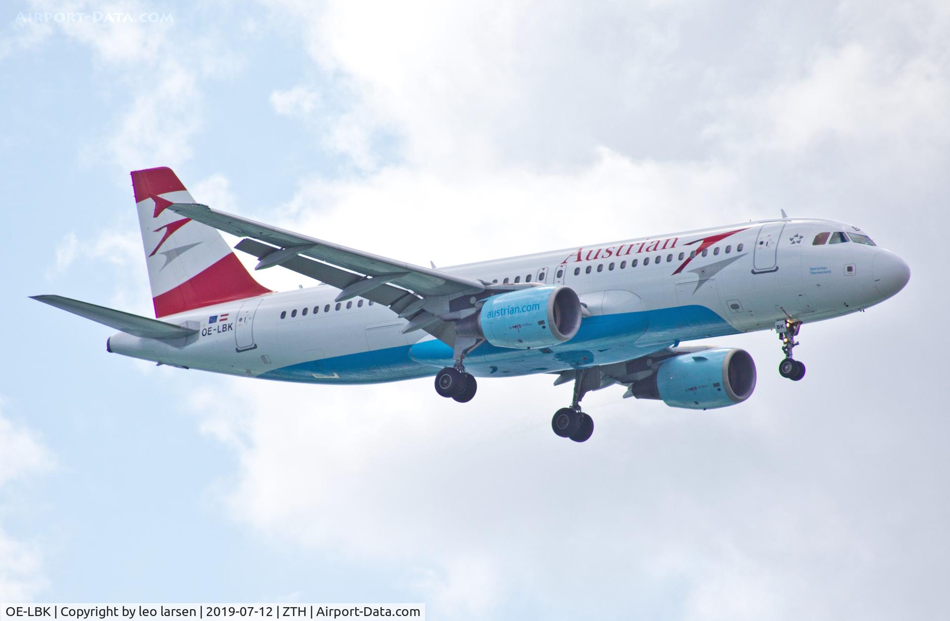 OE-LBK, 2003 Airbus A320-214 C/N 1931, Zakynthos 12.9.2017