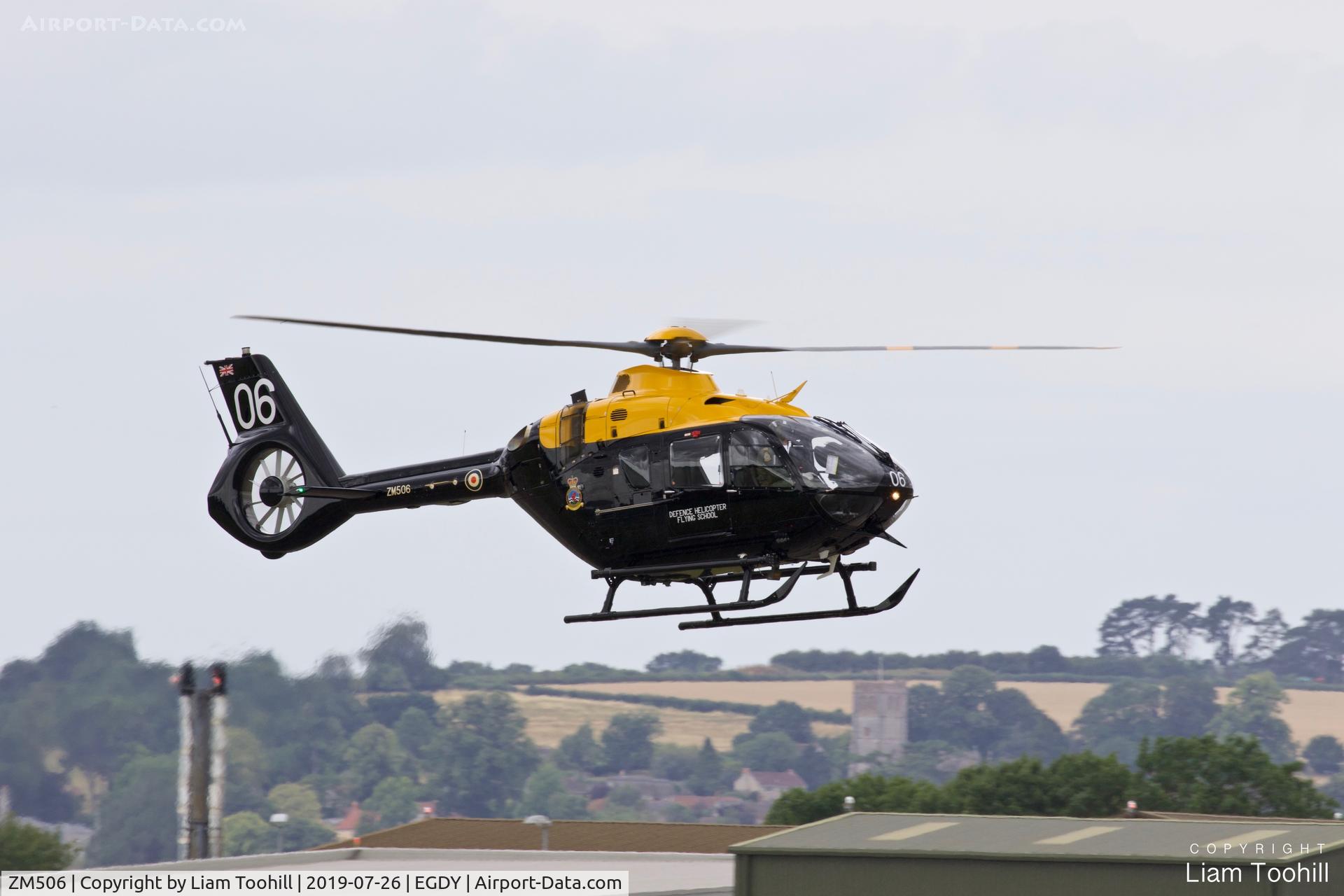ZM506, 2016 Airbus Helicopters Juno HT.1 (EC-135T-3H) C/N 2003, ZM506 landing at RNAS Yeovilton