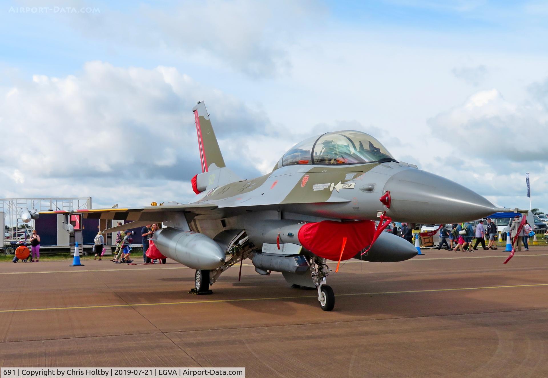 691, 1980 Fokker F-16B Fighting Falcon C/N 6L-10, One of 2 Norwegian F16's at RIAT 2019 RAF Fairford