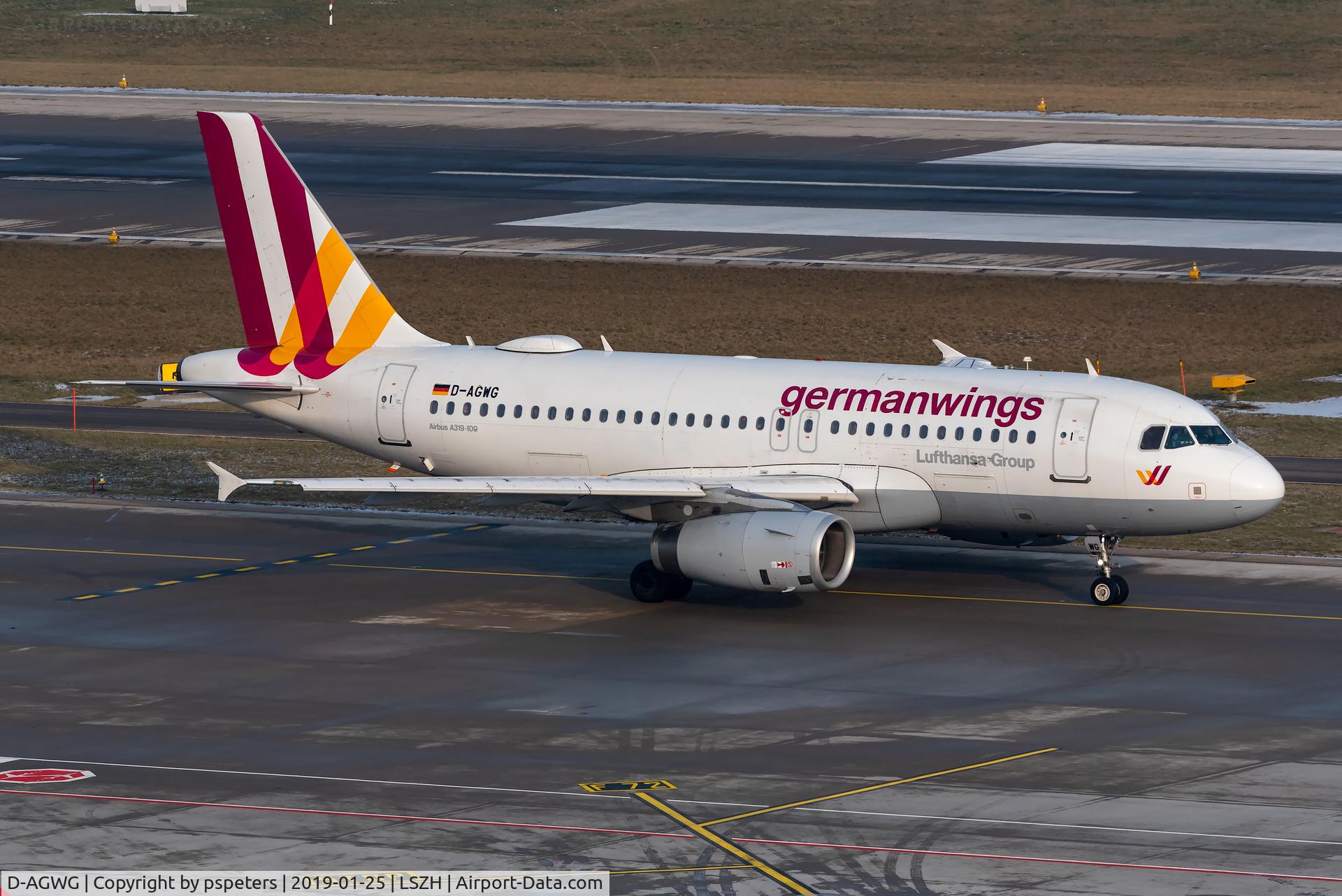 D-AGWG, 2007 Airbus A319-132 C/N 3193, D-AGWG at ZRH