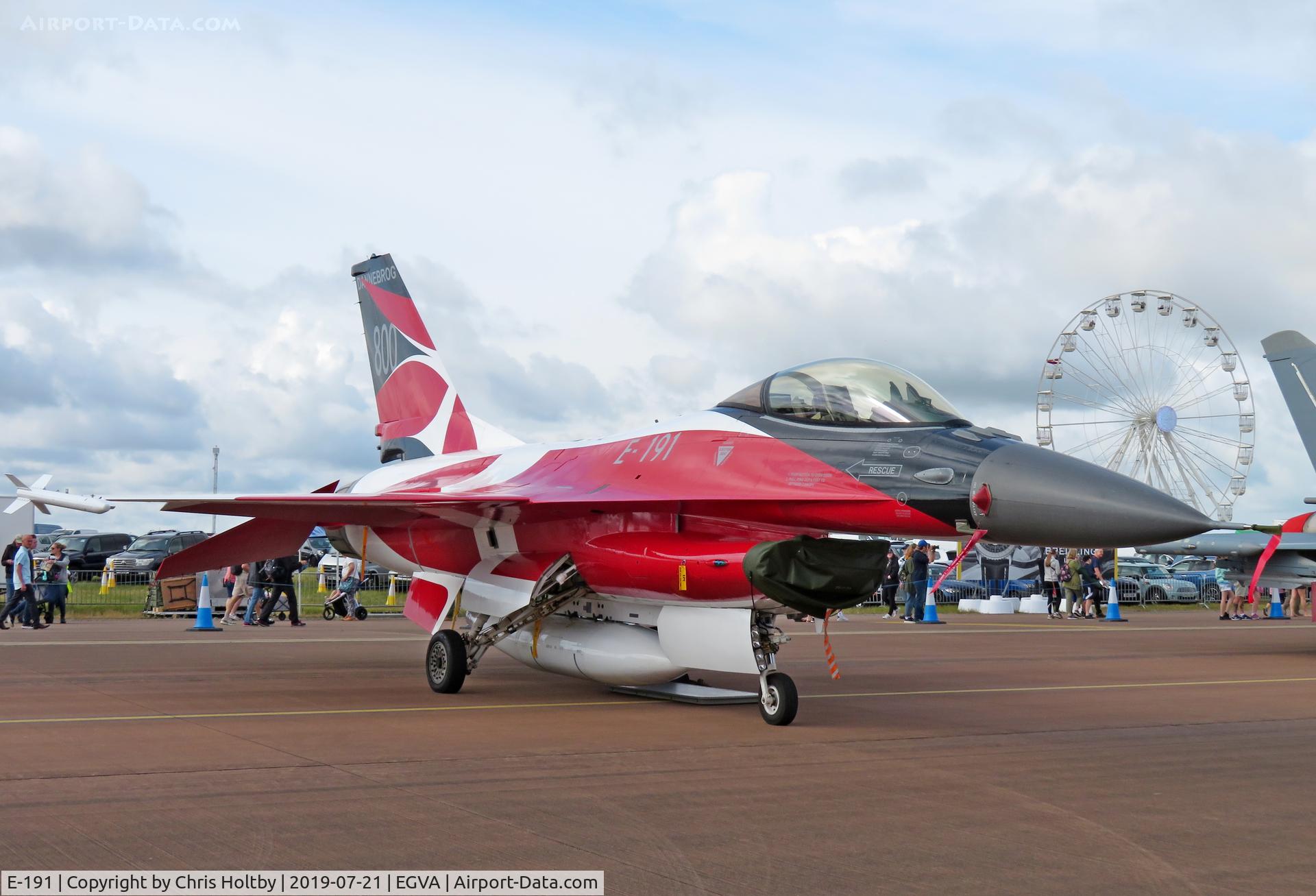 E-191, 1978 SABCA F-16AM Fighting Falcon C/N 6F-18, Static display at RIAT 2019 RAF Fairford