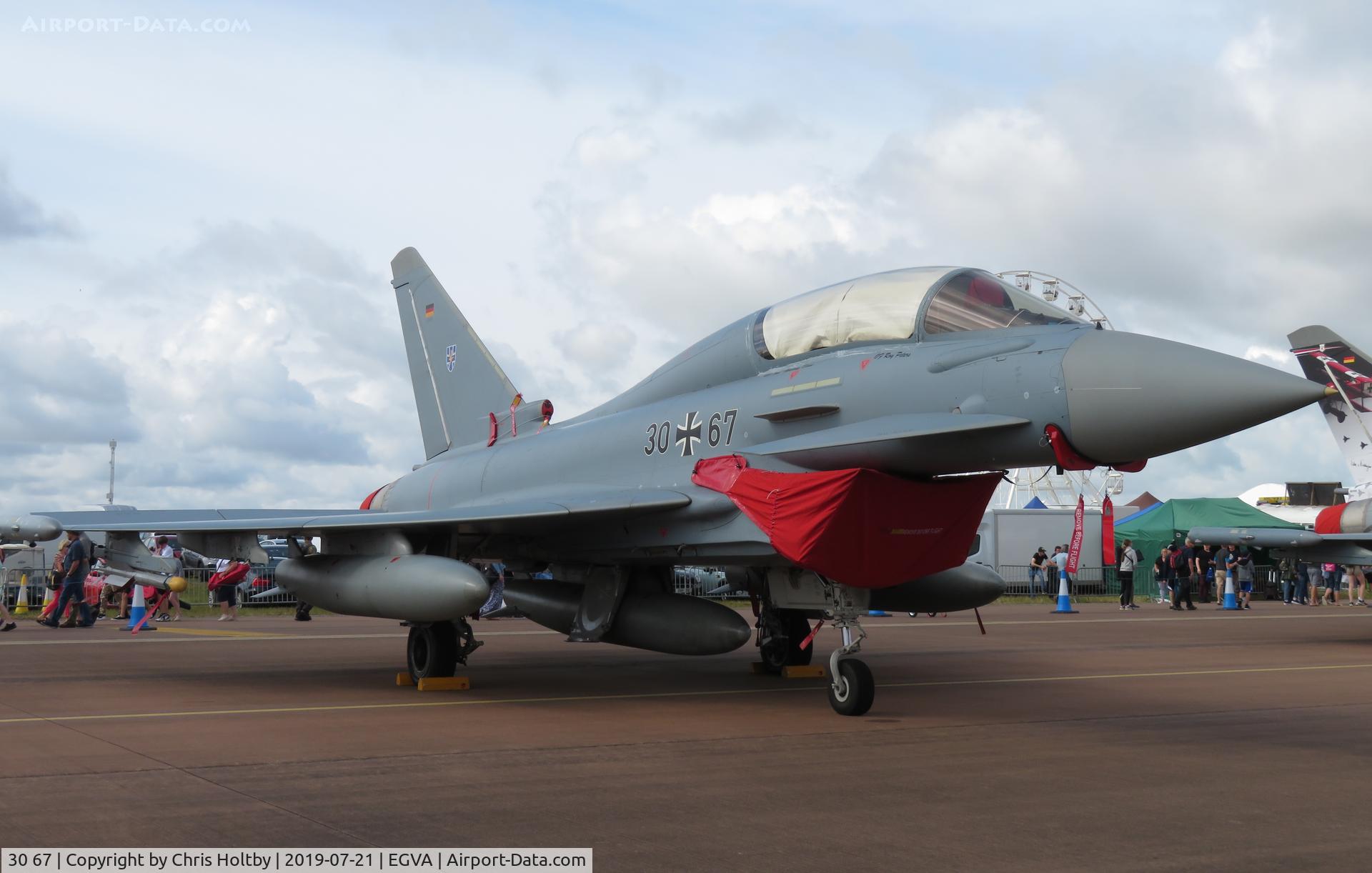 30 67, Eurofighter EF-2000 Typhoon T C/N GT018, On static display RIAT 2019 RAF Fairford