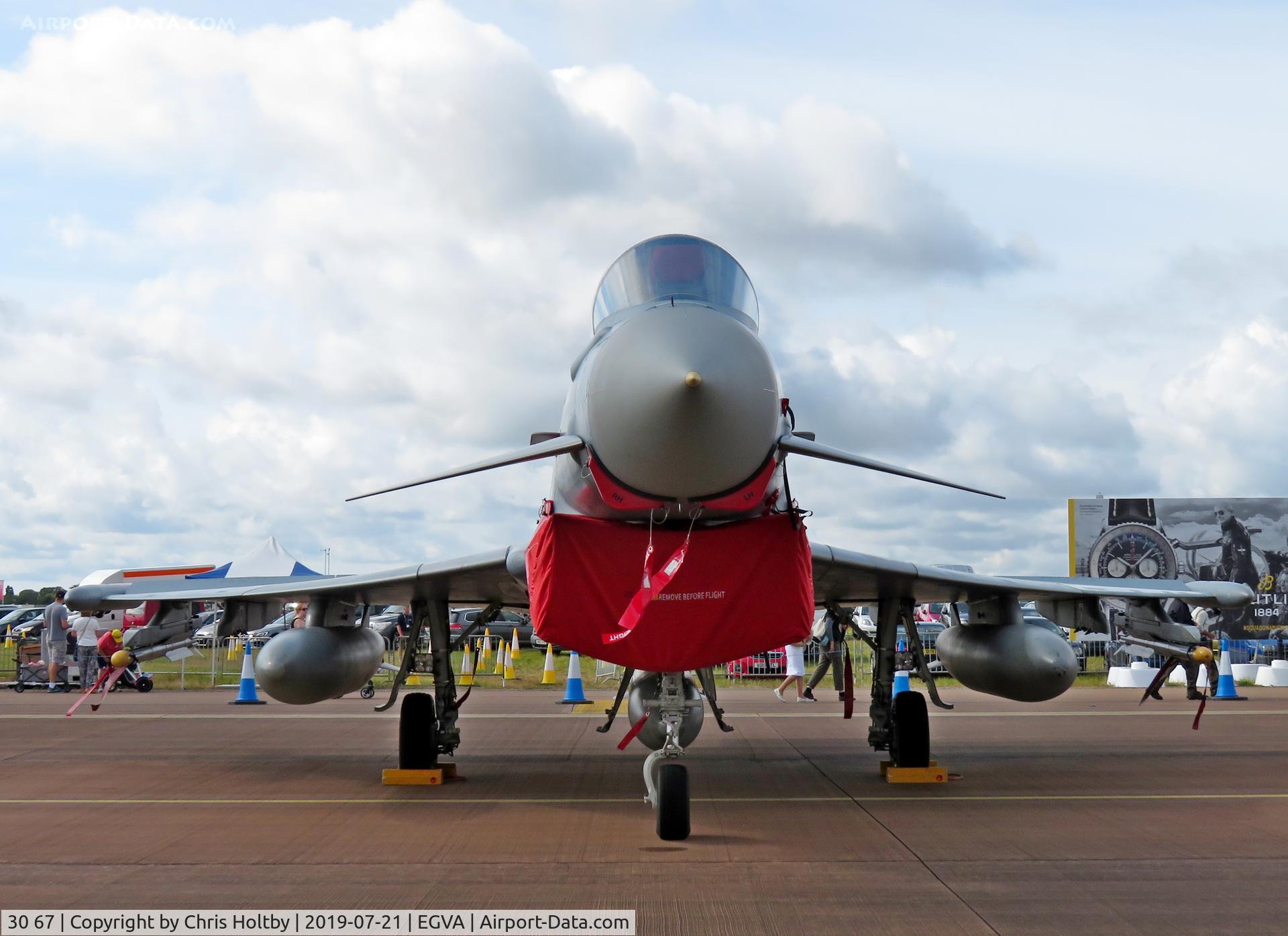 30 67, Eurofighter EF-2000 Typhoon T C/N GT018, On static display RIAT 2019 RAF Fairford