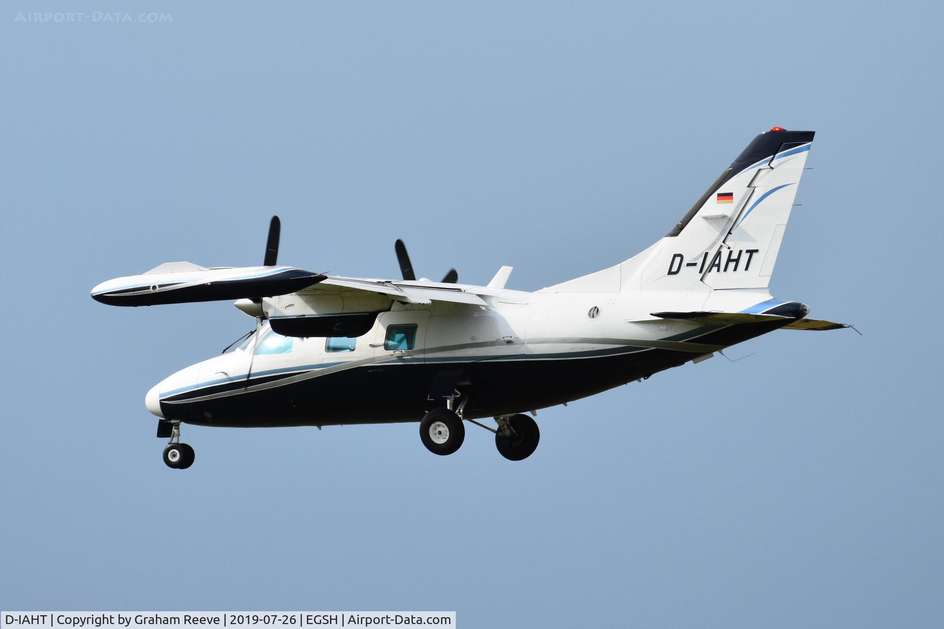 D-IAHT, 1977 Mitsubishi MU-2B-26A C/N 352SA, Landing at Norwich.