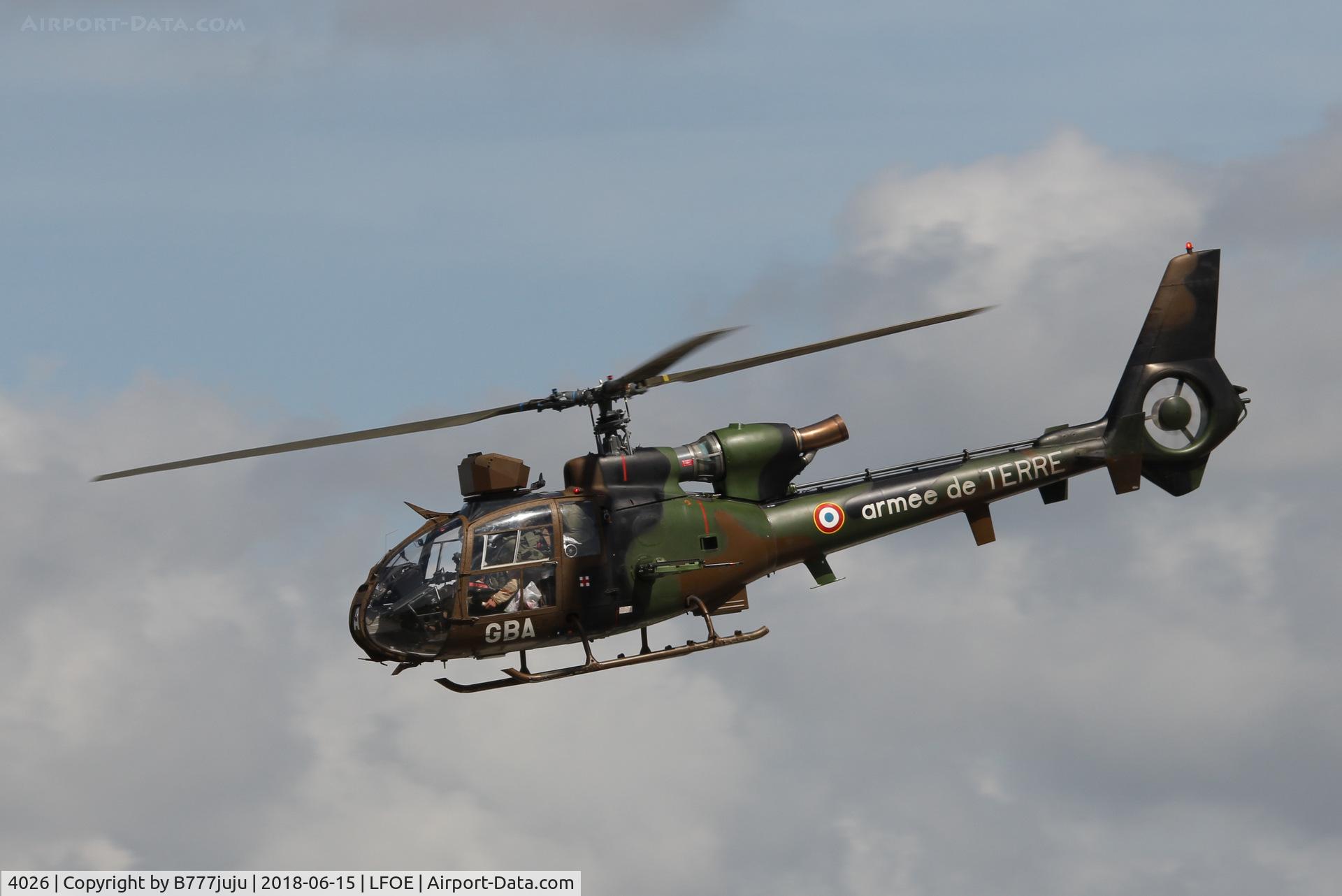 4026, Aérospatiale SA-342M Gazelle C/N 2026, at Evreux