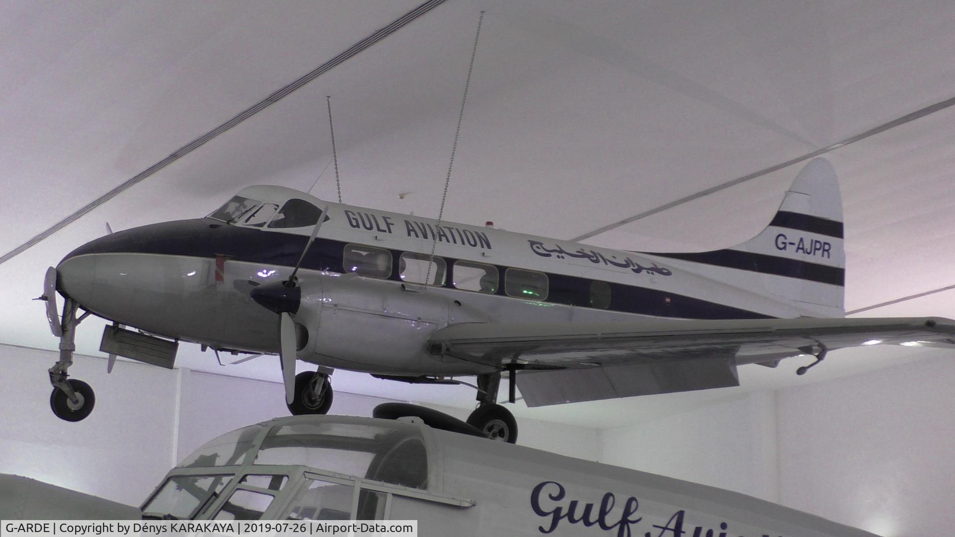 G-ARDE, 1956 De Havilland DH-104 Dove 6 C/N 04469, G-AJPR at Al Mahatta Museum, Sharjah, UAE