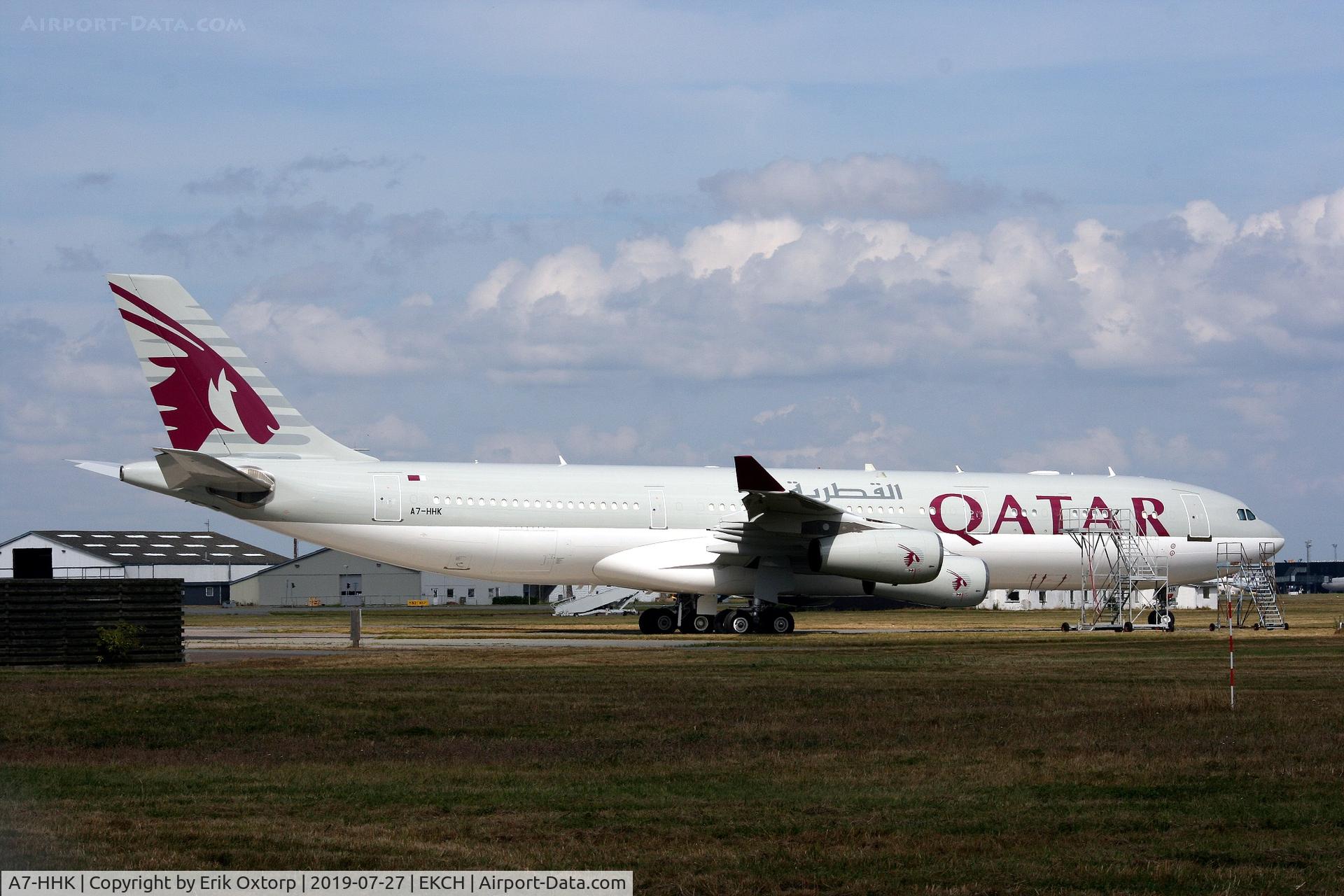 A7-HHK, 1993 Airbus A340-211 C/N 026, A7-HHK in CPH