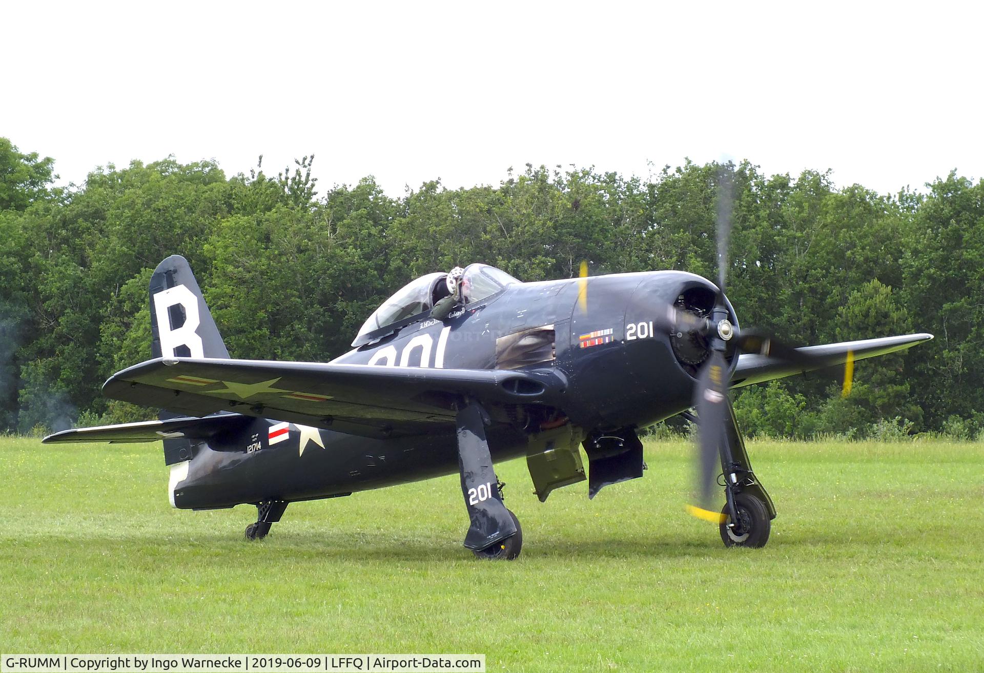 G-RUMM, 1948 Grumman F8F-2 (G58) Bearcat C/N D.1088, Grumman F8F-2 Bearcat (G-58) at the meeting aerien 2019, La-Ferte-Alais