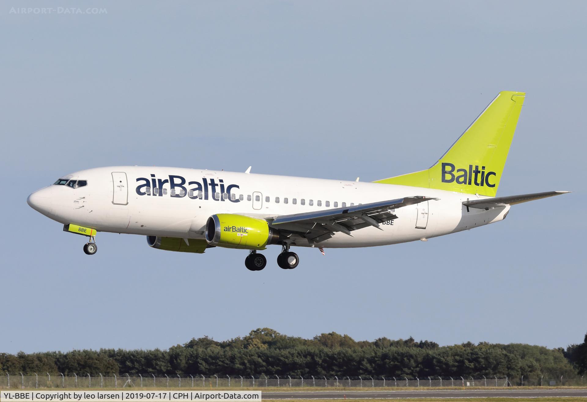 YL-BBE, 1998 Boeing 737-53S C/N 29073, Copenhagen 17.7.2019 L/D R-04L
