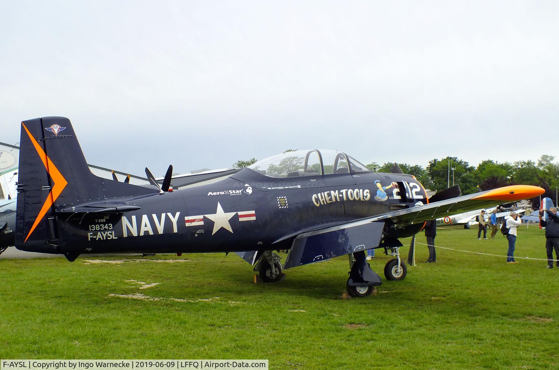 F-AYSL, 1955 North American T-28B Trojan C/N 200-414, North American T-28B Trojan at the meeting aerien 2019, La-Ferte-Alais