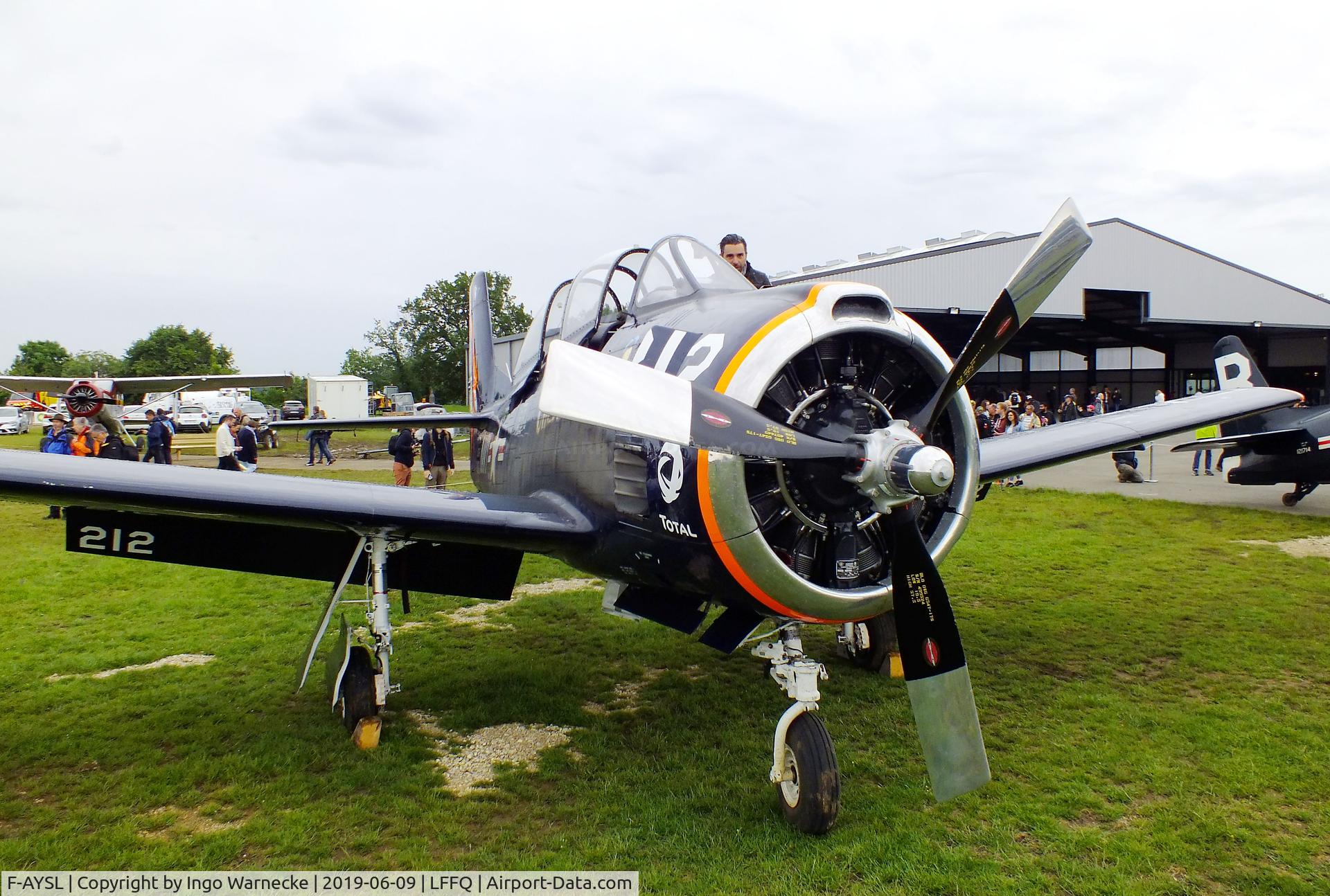 F-AYSL, 1955 North American T-28B Trojan C/N 200-414, North American T-28B Trojan at the meeting aerien 2019, La-Ferte-Alais