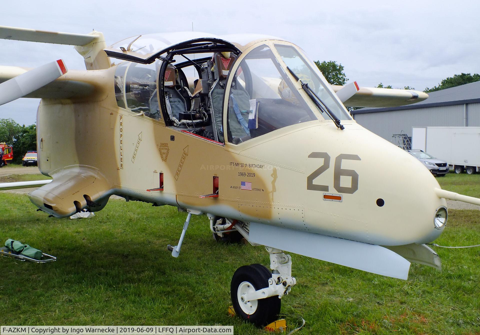 F-AZKM, 1971 North American OV-10B Bronco C/N 338-9 (305-65), North American OV-10B Bronco at the meeting aerien 2019, La-Ferte-Alais