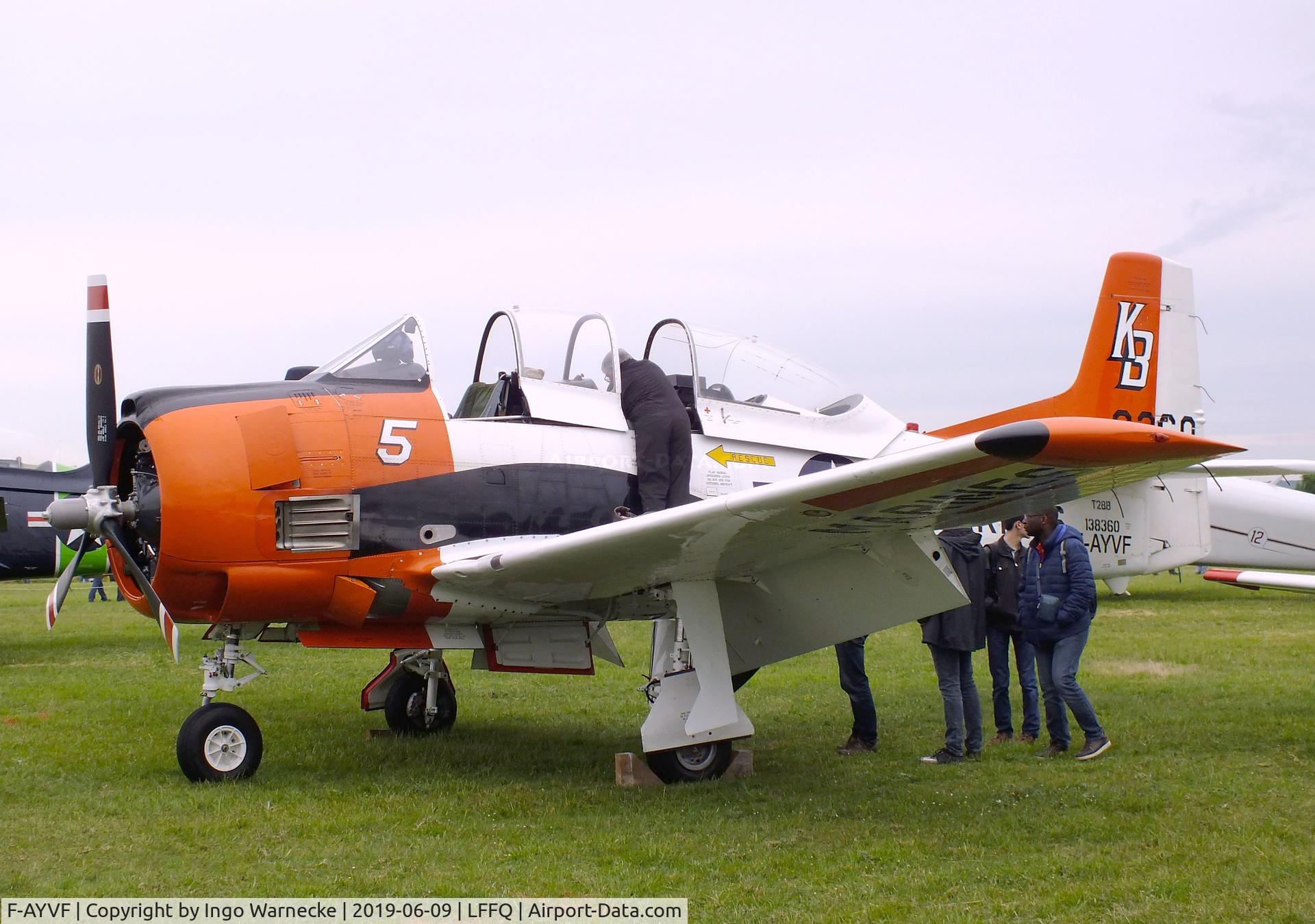F-AYVF, 1954 North American T-28B Trojan C/N 200-431, North American T-28B Trojan at the meeting aerien 2019, La-Ferte-Alais