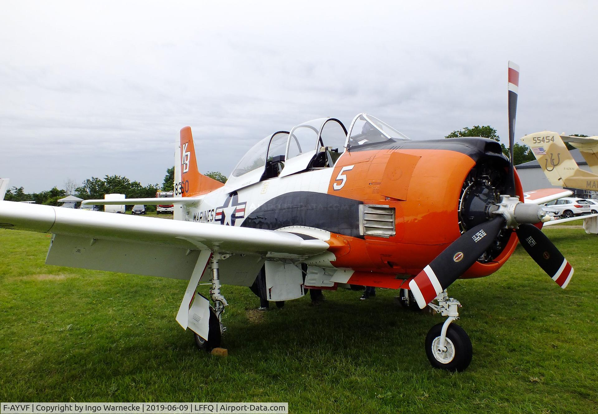 F-AYVF, 1954 North American T-28B Trojan C/N 200-431, North American T-28B Trojan at the meeting aerien 2019, La-Ferte-Alais
