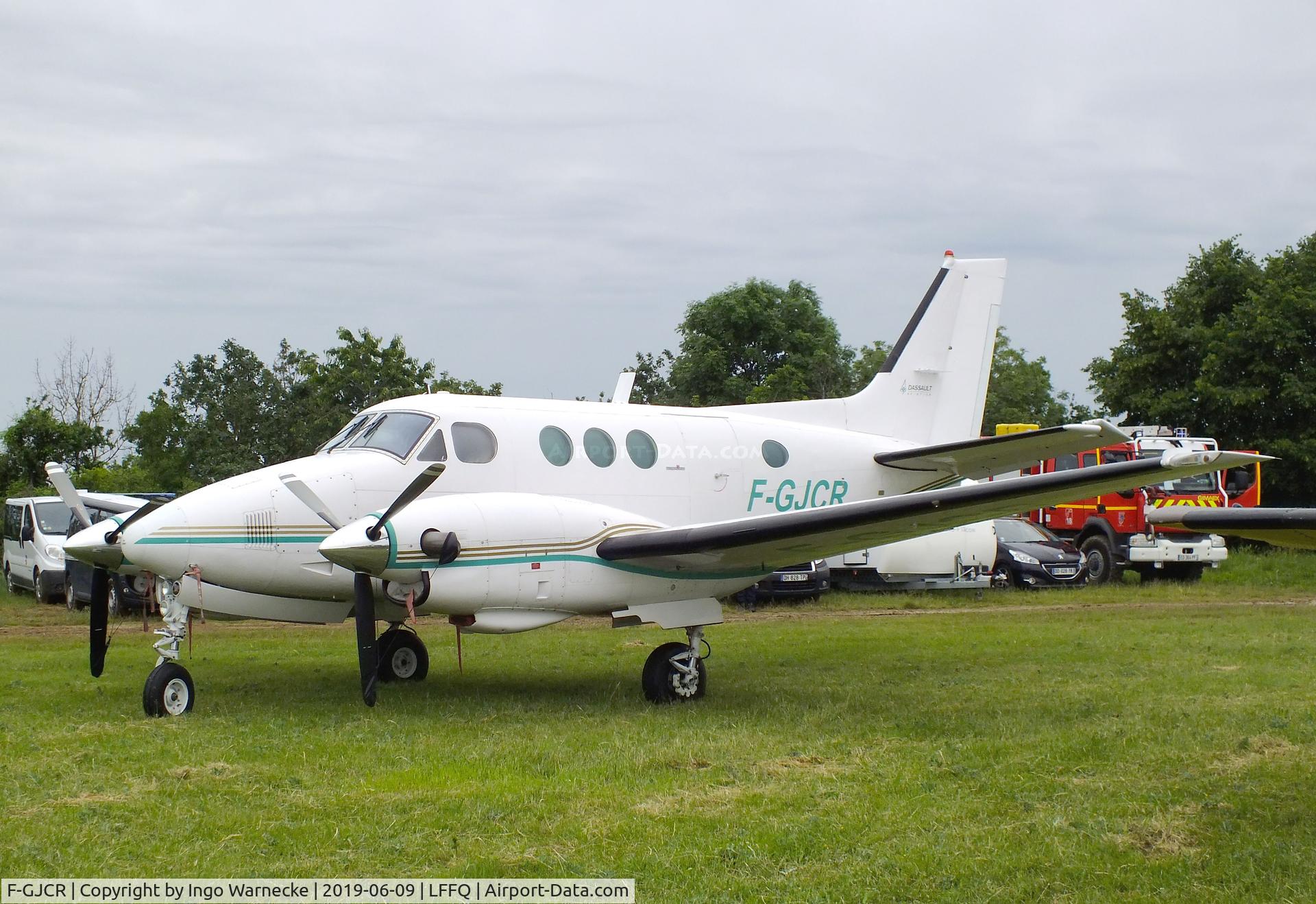 F-GJCR, 1977 Beech E90 King Air C/N LW-251, Beechcraft E90 King Air at the meeting aerien 2019, La-Ferte-Alais