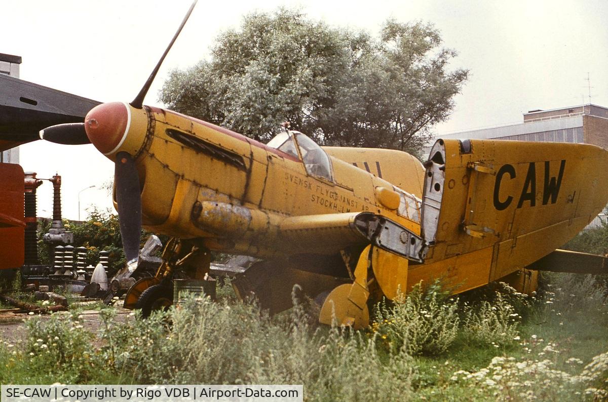 SE-CAW, Fairey Firefly TT.1 C/N F.6121, Technical Museum at Malmö, Sweden. Summer 1972.