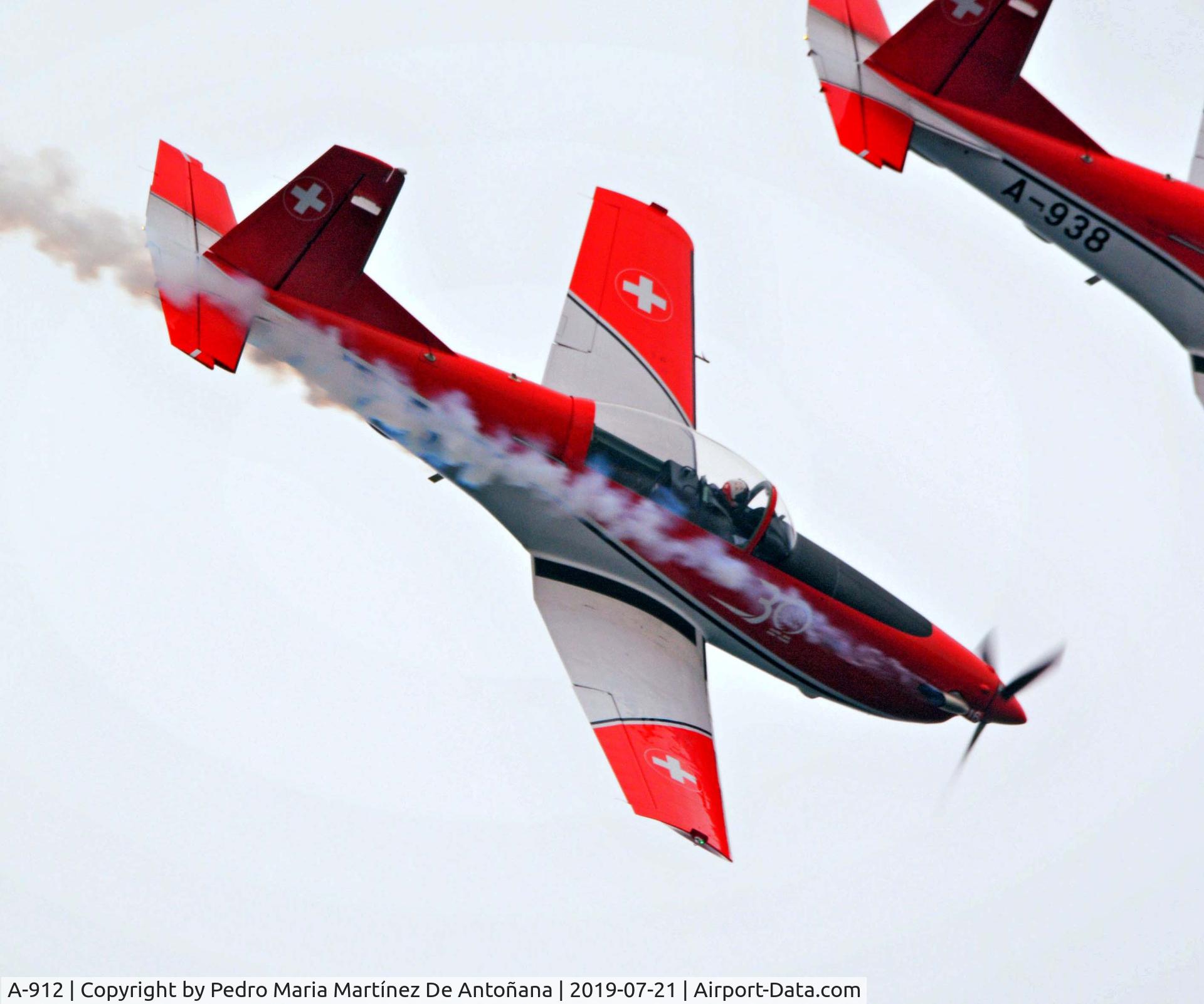 A-912, 1982 Pilatus PC-7 Turbo Trainer C/N 320, Festival Aéreo Gijón 2019