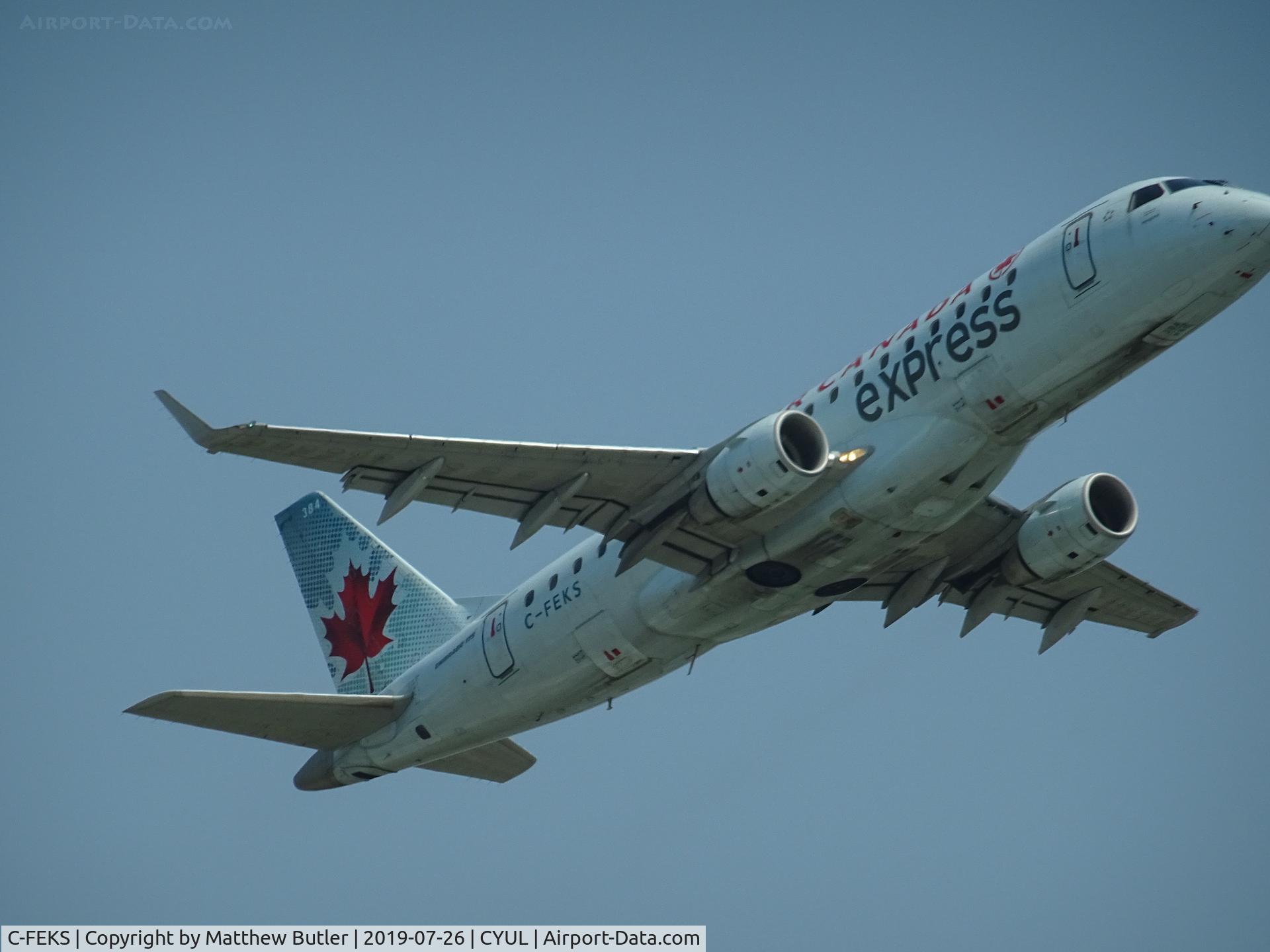 C-FEKS, 2005 Embraer 175SU (ERJ-170-200SU) C/N 17000110, Take off from YUL