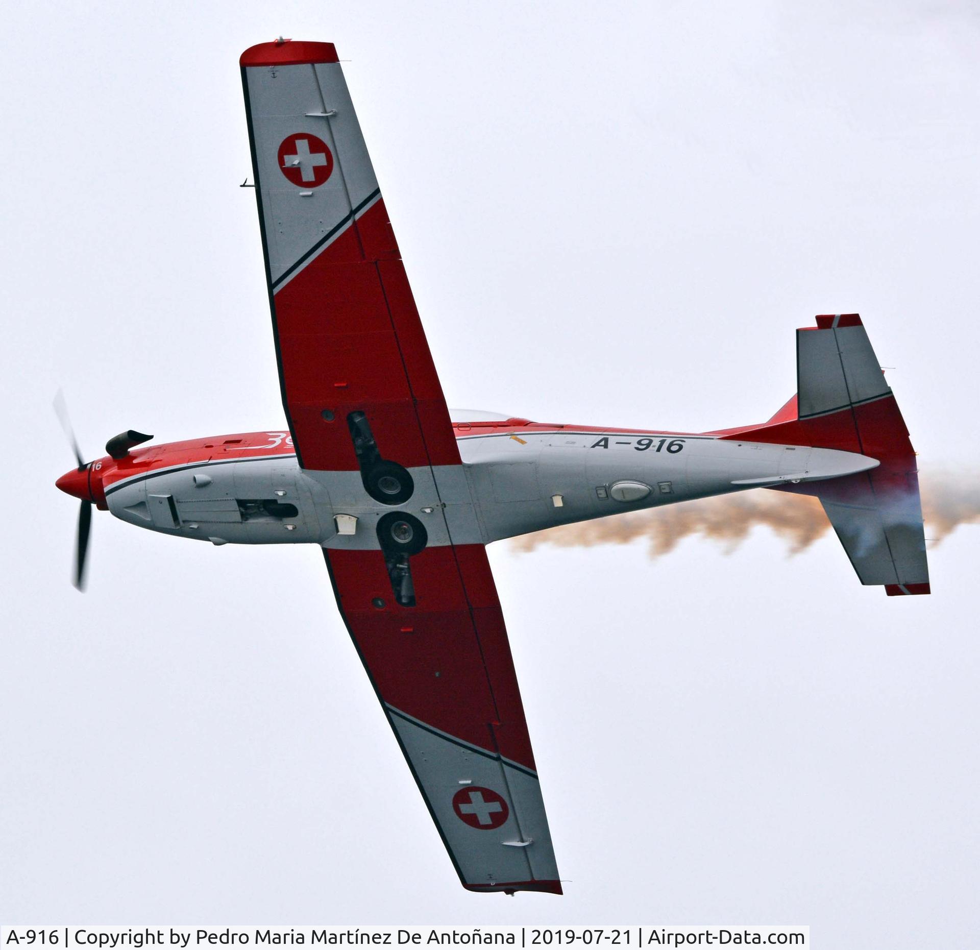 A-916, 1983 Pilatus PC-7 Turbo Trainer C/N 324, Festival Aéreo Gijón 2019