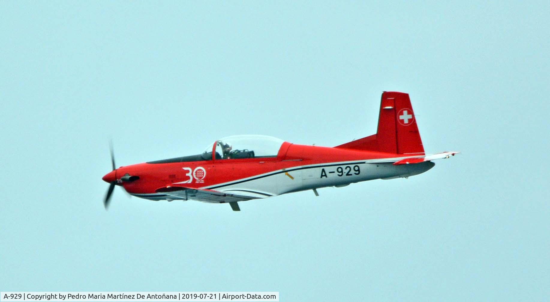 A-929, 1983 Pilatus PC-7 Turbo Trainer C/N 337, Festival Aéreo Gijón 2019