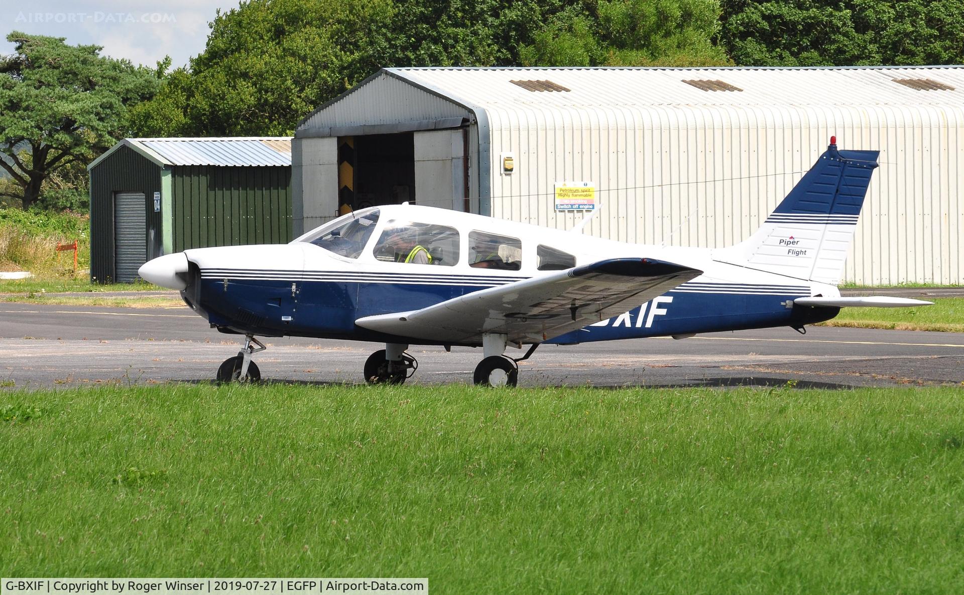 G-BXIF, 1976 Piper PA-28-181 Cherokee Archer II C/N 28-7690404, Visiting Archer II.