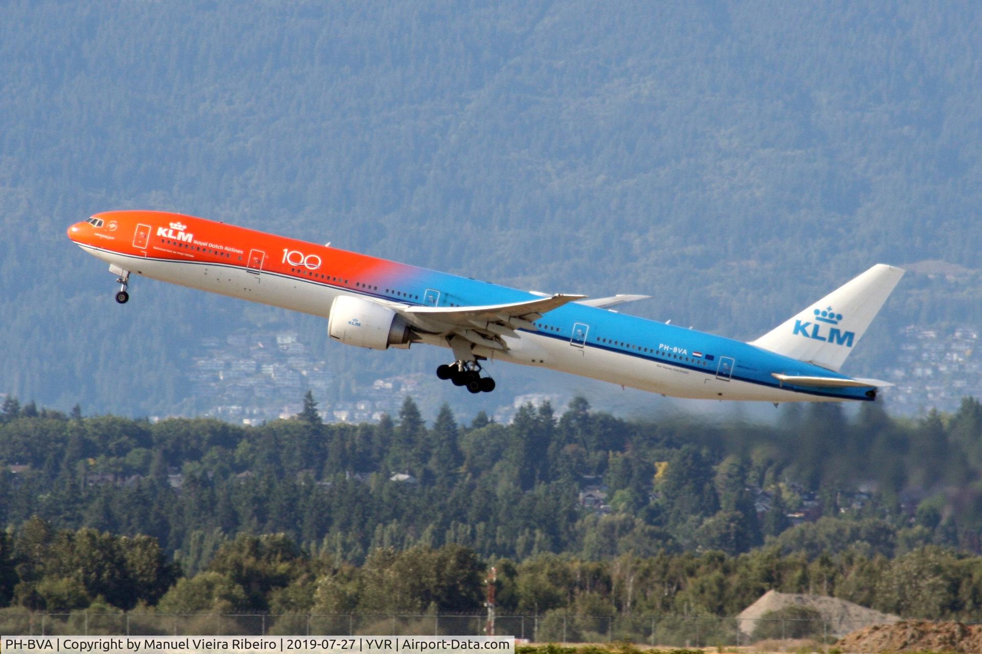 PH-BVA, 2008 Boeing 777-306/ER C/N 35671, Now with the KLM 100 years sticker