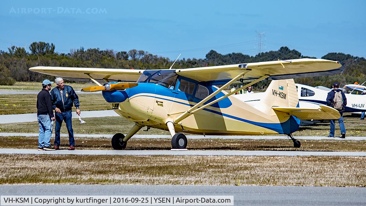 VH-KSM, 1946 Stinson 108 Voyager Voyager C/N 108-259, Stinson 108 Voyager. VH-KSM Serpentine airfield YSEN 25 September 2016.