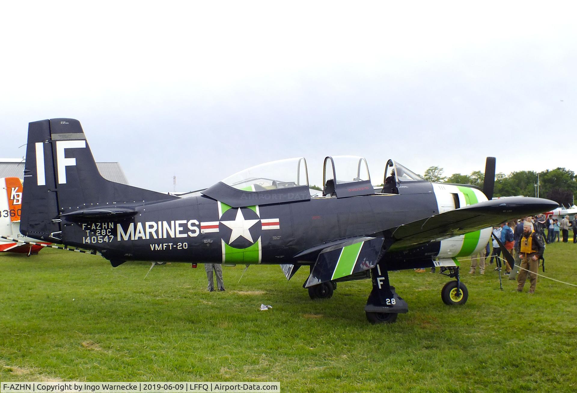F-AZHN, North American T-28C Trojan Trojan C/N 226-124, North American T-28C Trojan at the meeting aerien 2019, La-Ferte-Alais