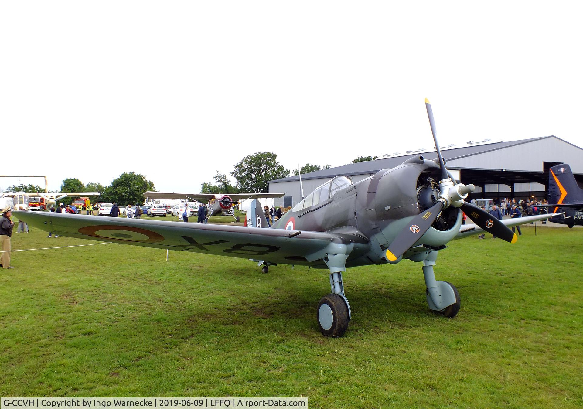G-CCVH, 1939 Curtiss H-75A-1 C/N 12881, Curtiss H-75A-1 Hawk at the meeting aerien 2019, La-Ferte-Alais