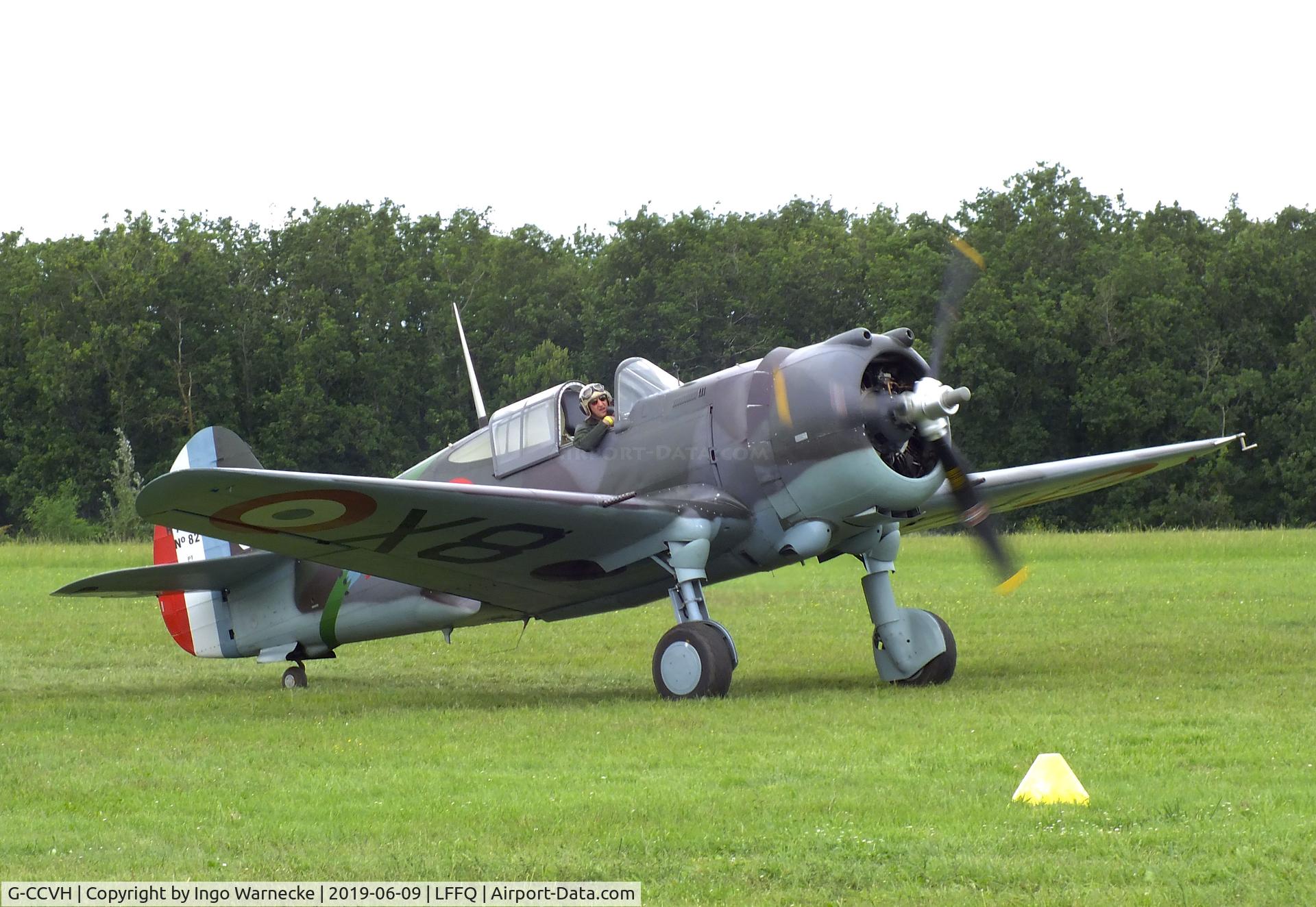 G-CCVH, 1939 Curtiss H-75A-1 C/N 12881, Curtiss H-75A-1 Hawk at the meeting aerien 2019, La-Ferte-Alais