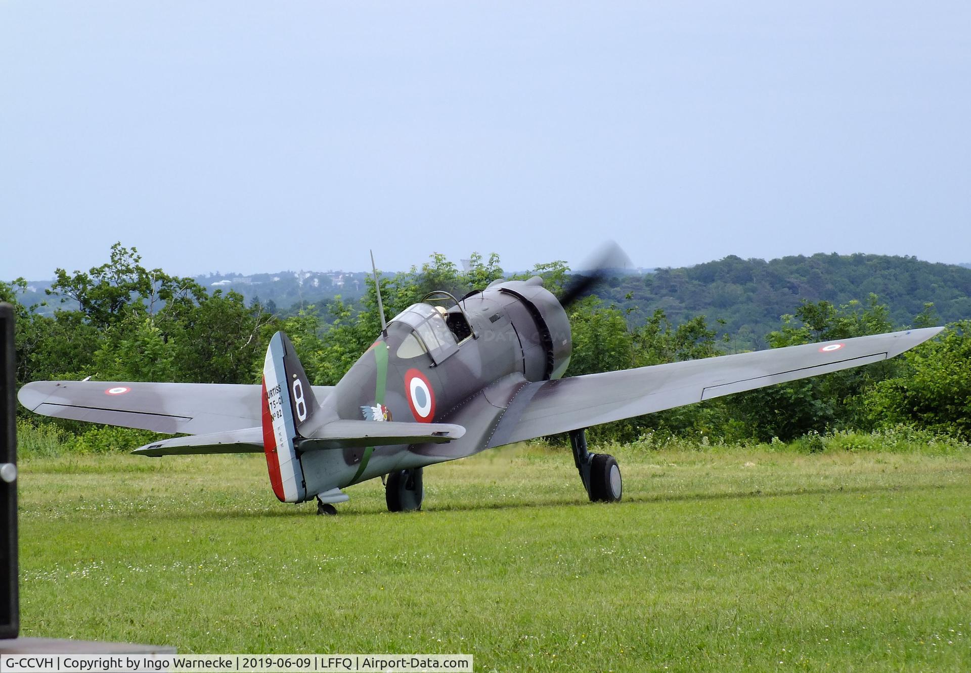 G-CCVH, 1939 Curtiss H-75A-1 C/N 12881, Curtiss H-75A-1 Hawk at the meeting aerien 2019, La-Ferte-Alais