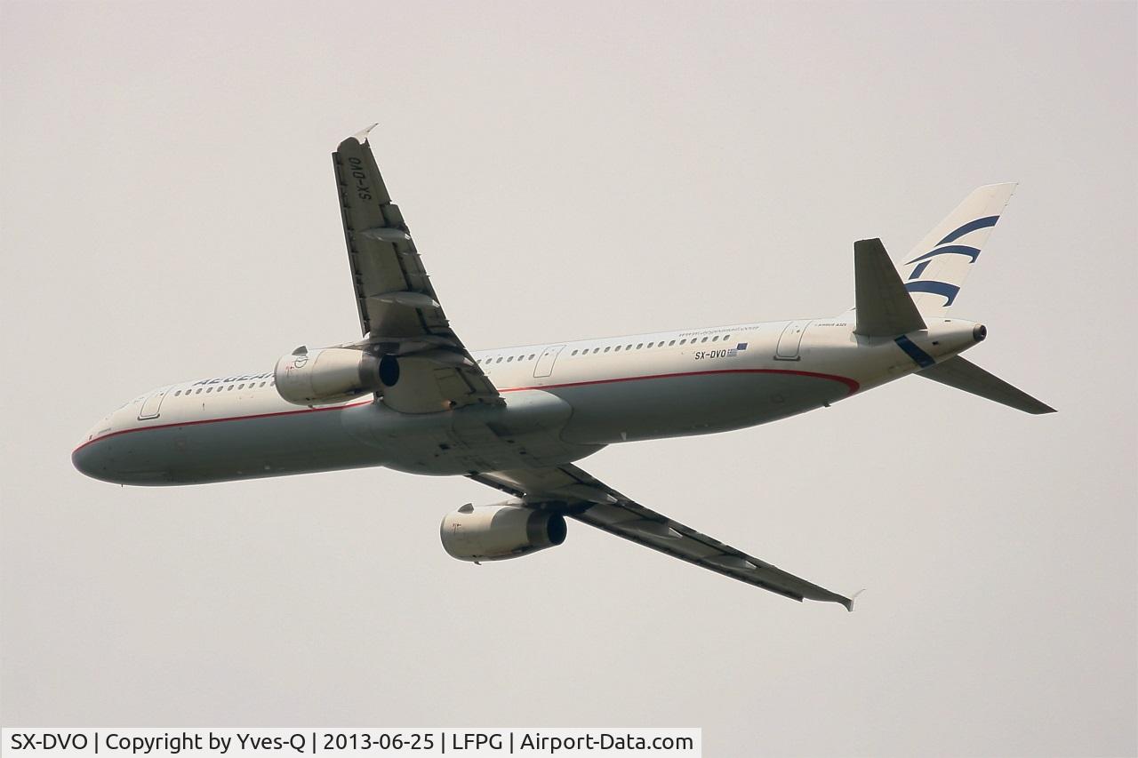 SX-DVO, 2008 Airbus A321-231 C/N 3462, Airbus A321-231, Take off Rwy 27L, Roissy Charles De Gaulle Airport (LFPG-CDG)