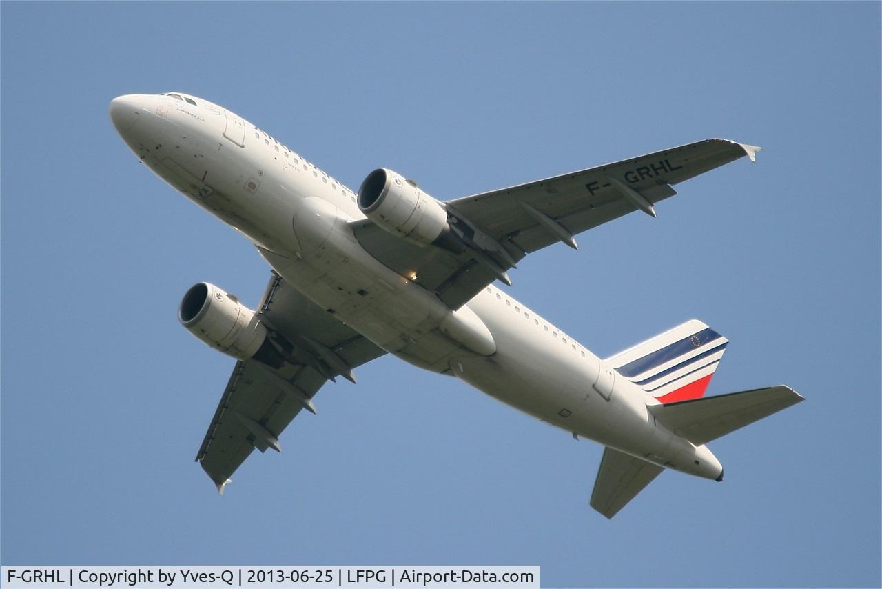 F-GRHL, 2000 Airbus A319-111 C/N 1201, Airbus A319-111, Take off Rwy 27L, Roissy Charles De Gaulle Airport (LFPG-CDG)