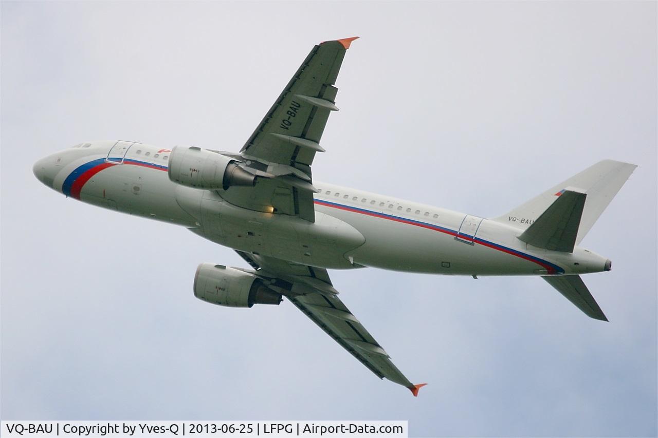 VQ-BAU, 2002 Airbus A319-111 C/N 1851, Airbus A319-111, Take-off Rwy 27L, Roissy Charles De Gaulle Airport (LFPG-CDG)