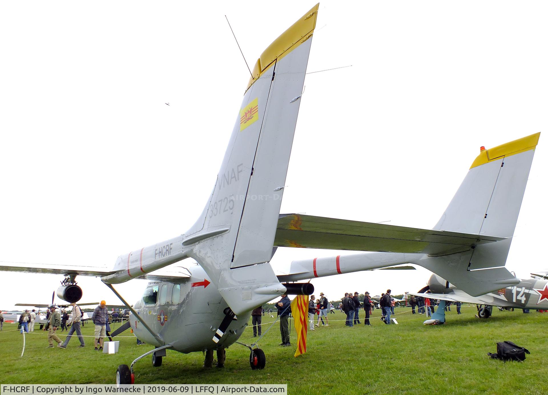 F-HCRF, Reims Cessna F337G Super Skymaster C/N 0025, Cessna (Reims) F337G Super Skymaster, displayed as O-2 of the SVAF, at the meeting aerien 2019, La-Ferte-Alais